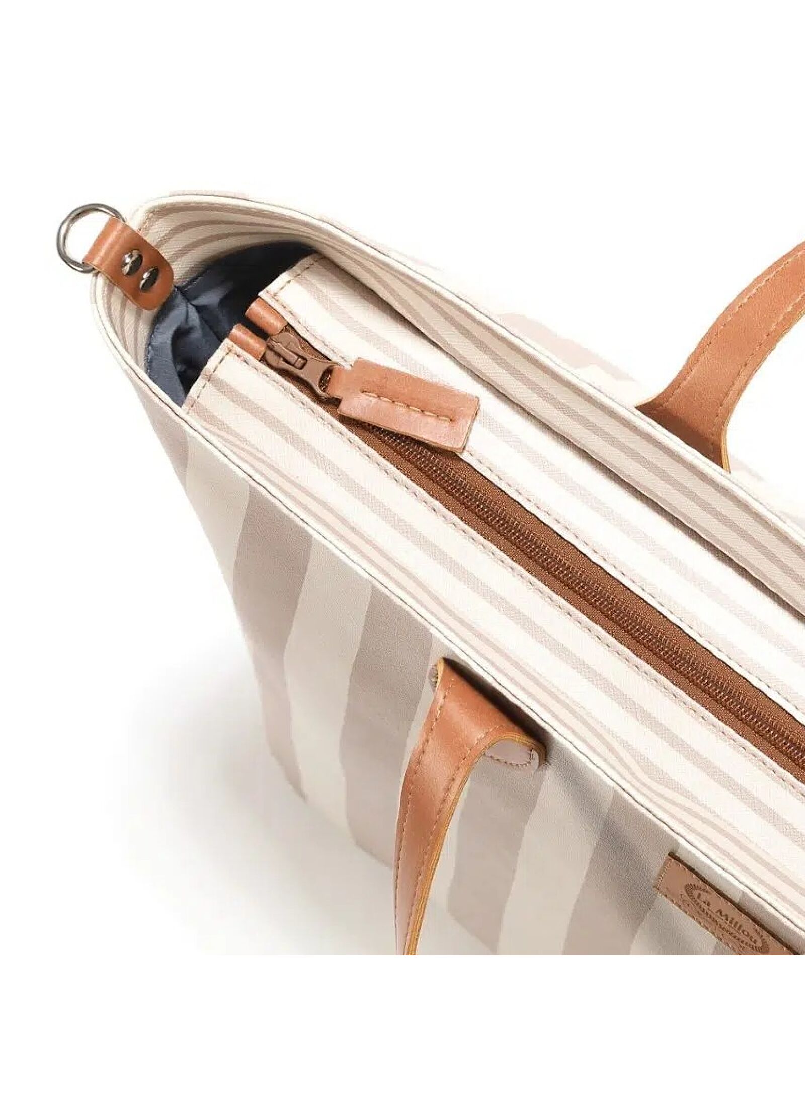 MOMMY'S LARGE BAG STRIPES BEIGE