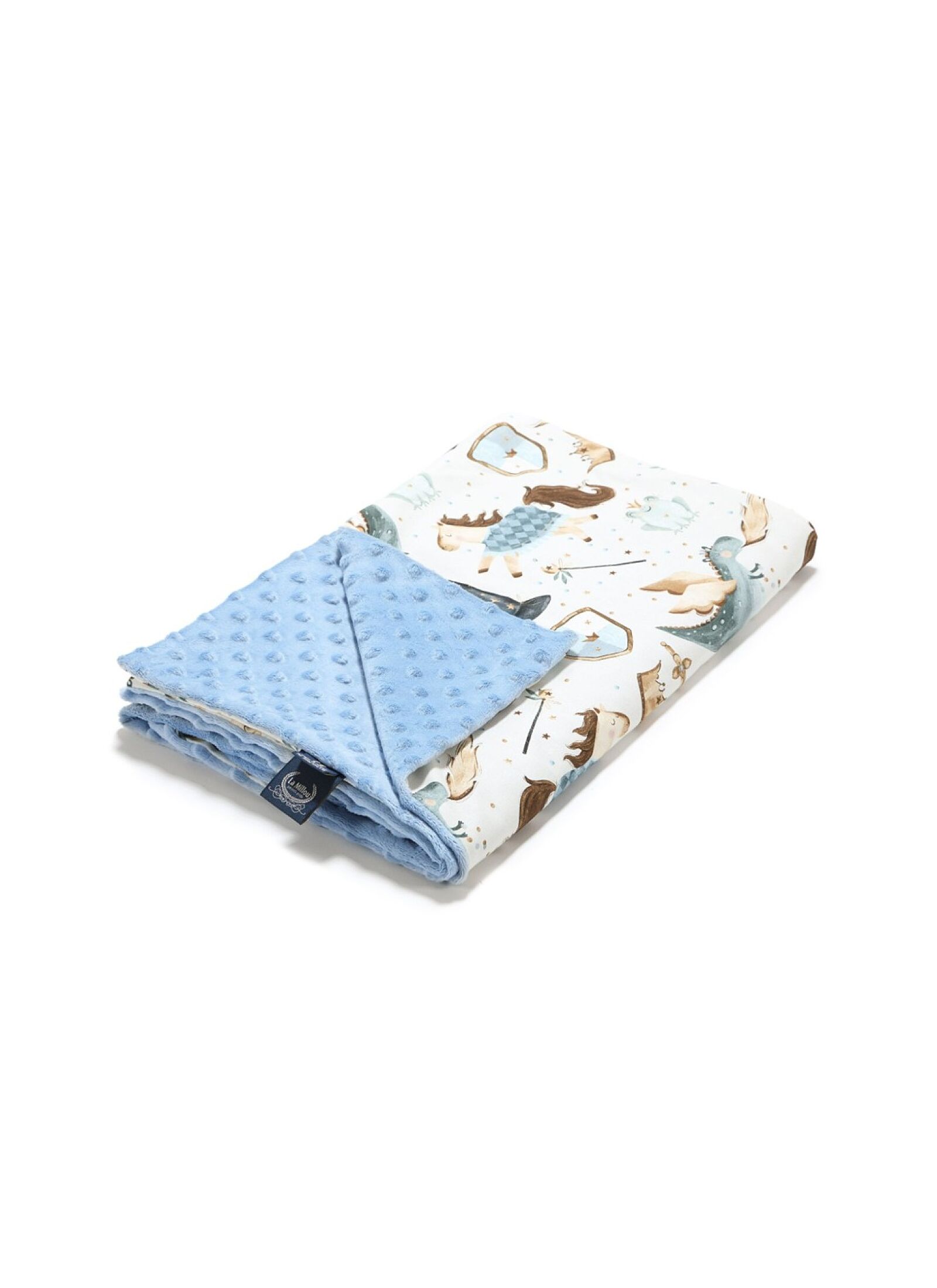 CRADDLE BLANKET (80X100) PRINCE WIND BLUE