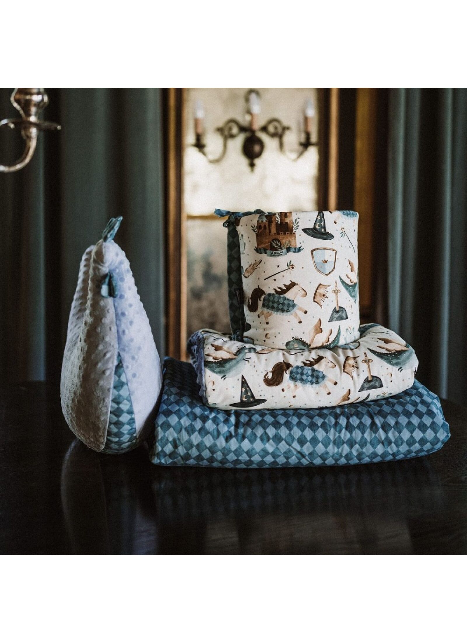 CRADDLE BLANKET (80Χ100) PRINCE WIND BLUE