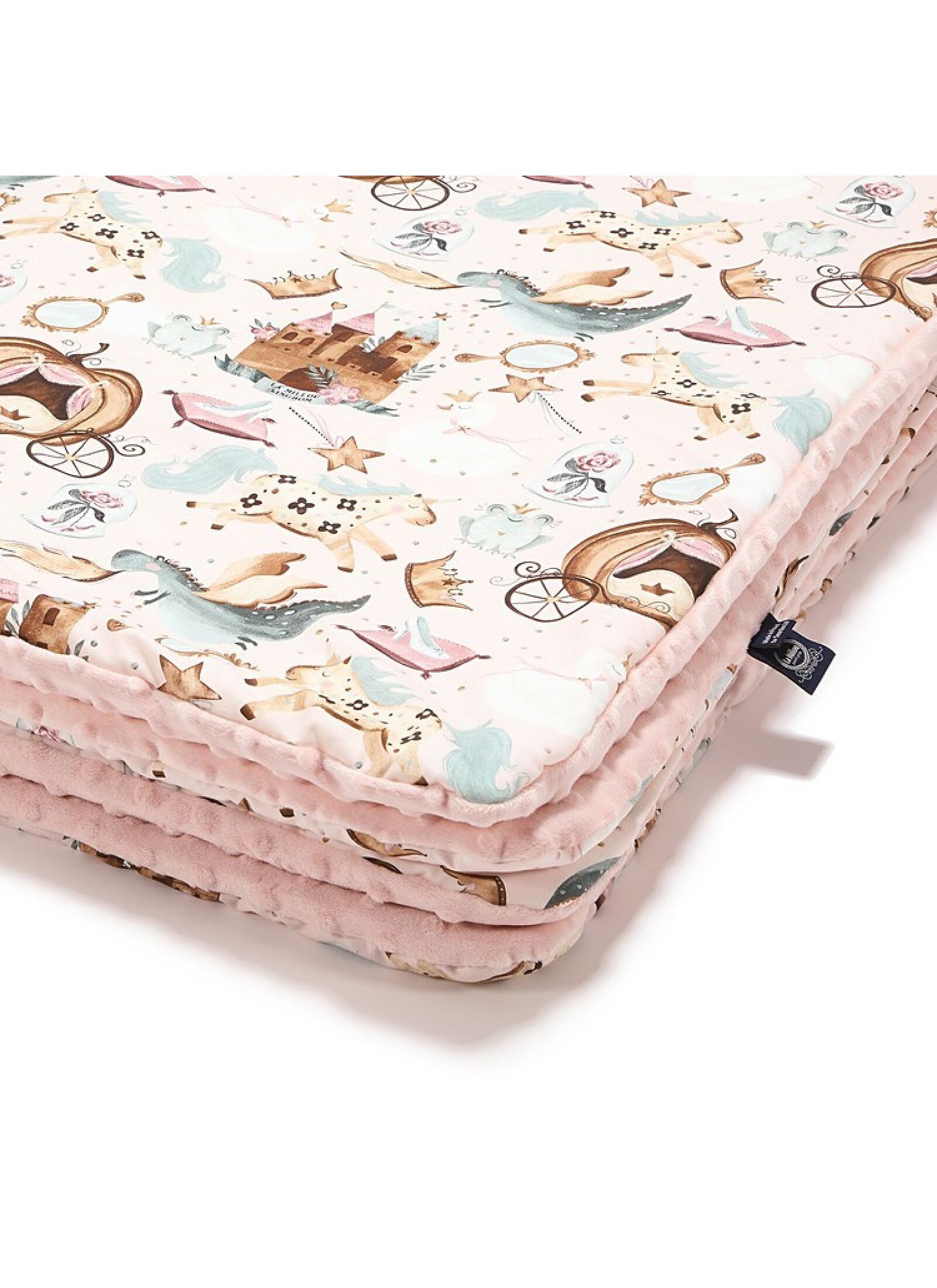 CRADDLE BLANKET (80Χ100) PRINCESS SMOKE ROSE