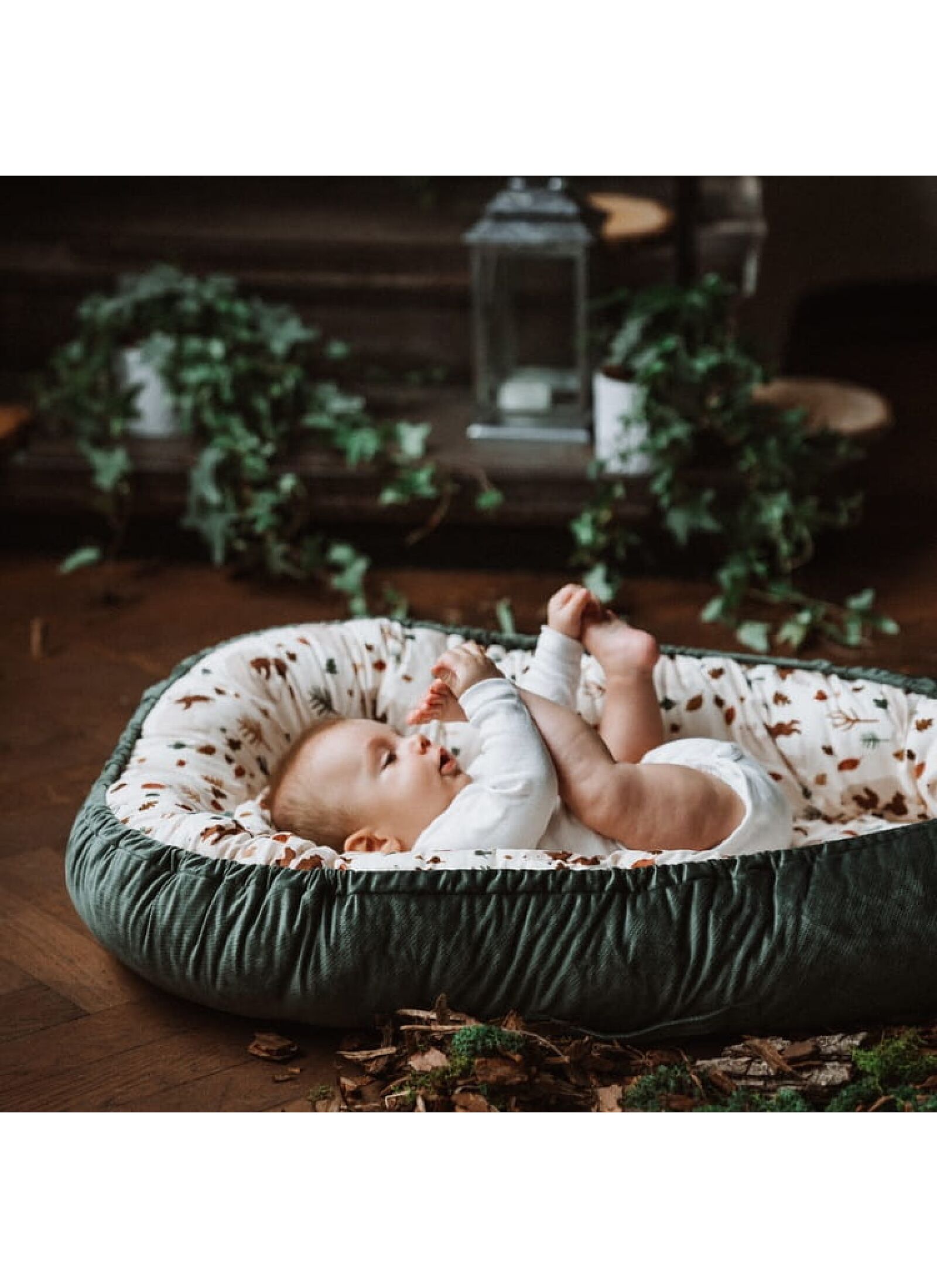 CRADDLE BLANKET (80X100) HUG ME KHAKI