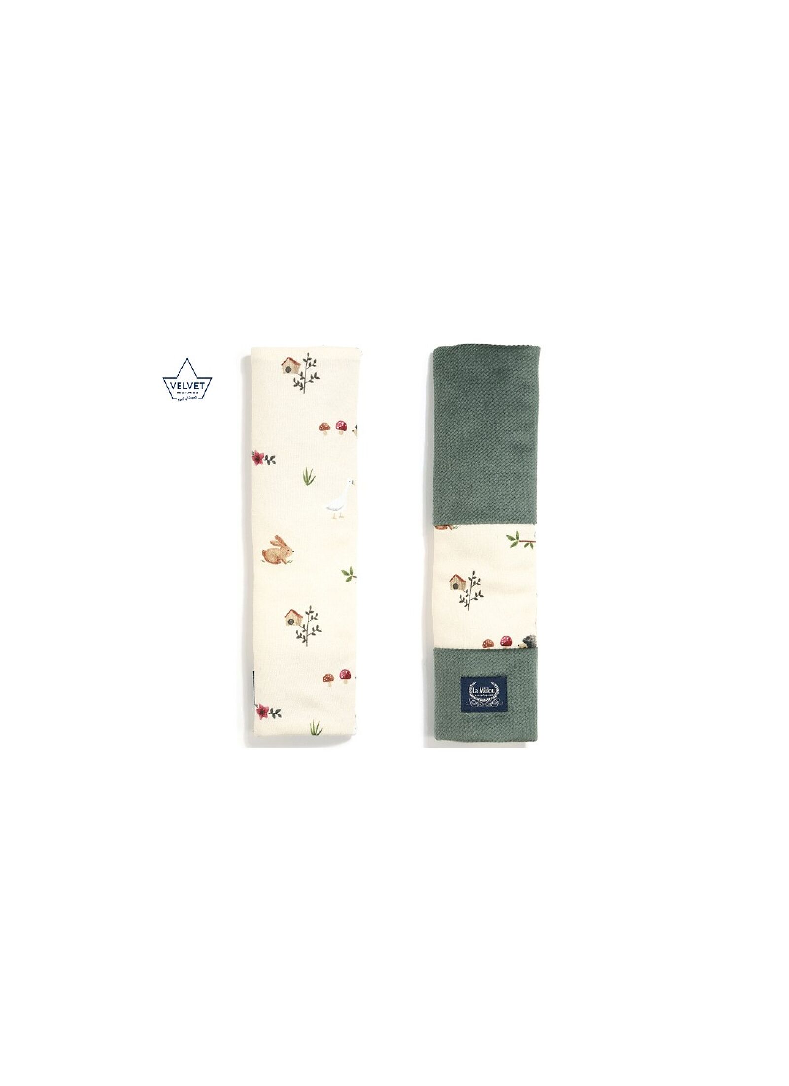 SEAT BELT COVER FARMLAND VELVET KHAKI