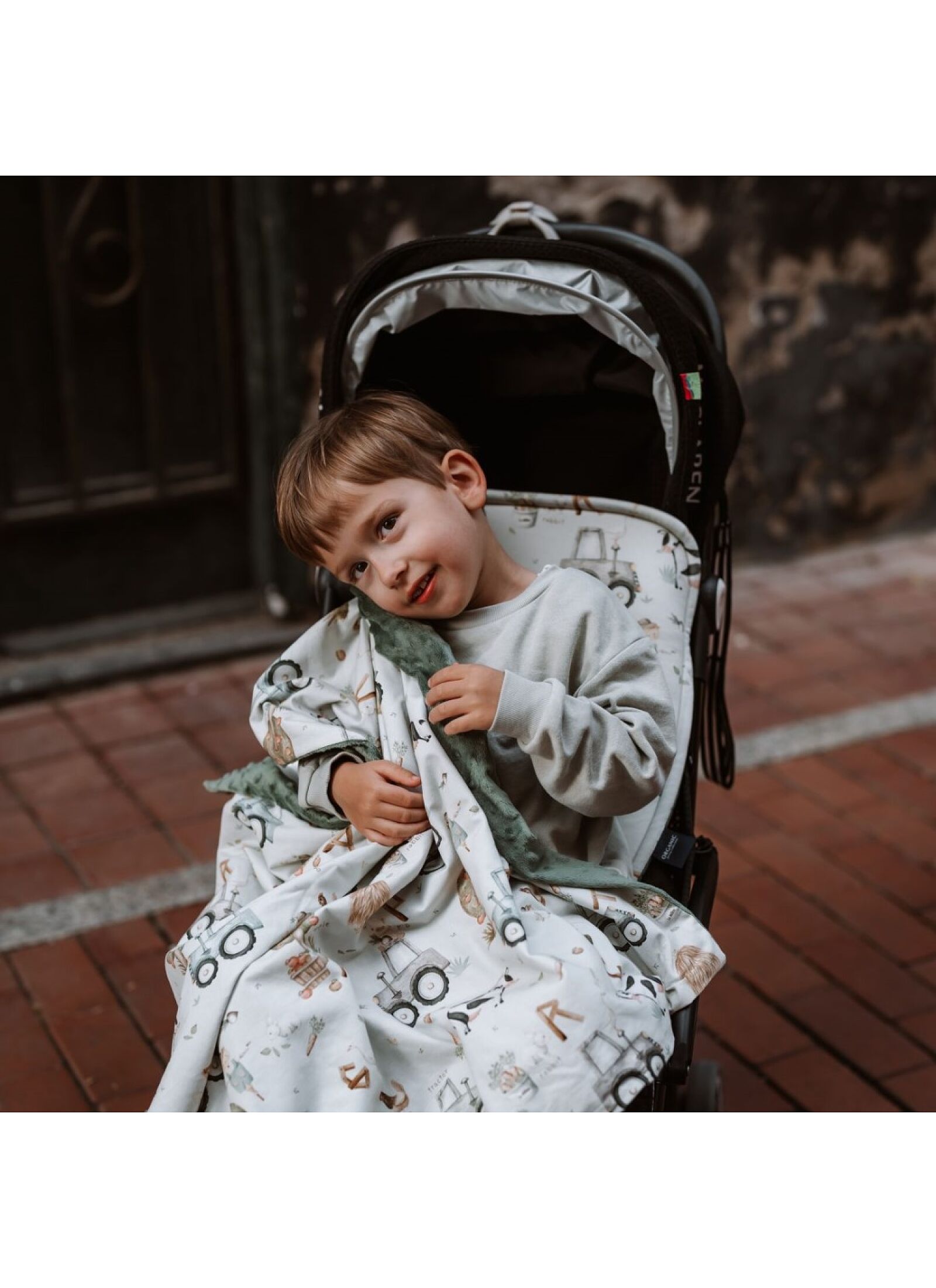 CRIB BLANKET (110X140) FLY ME TO THE MOON SKY GREY