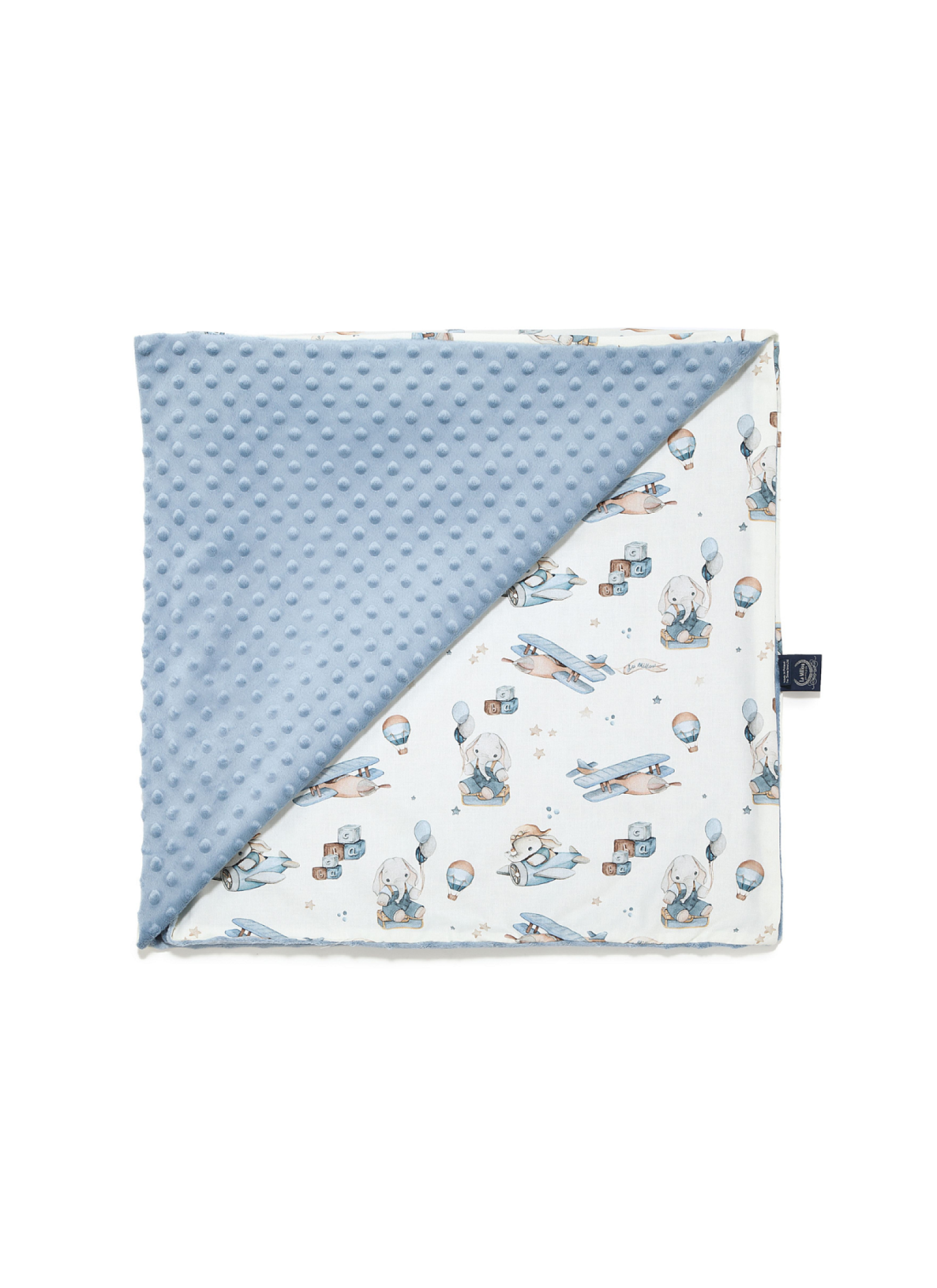 CRIB BLANKET (110X140) SIMBO WIND BLUE