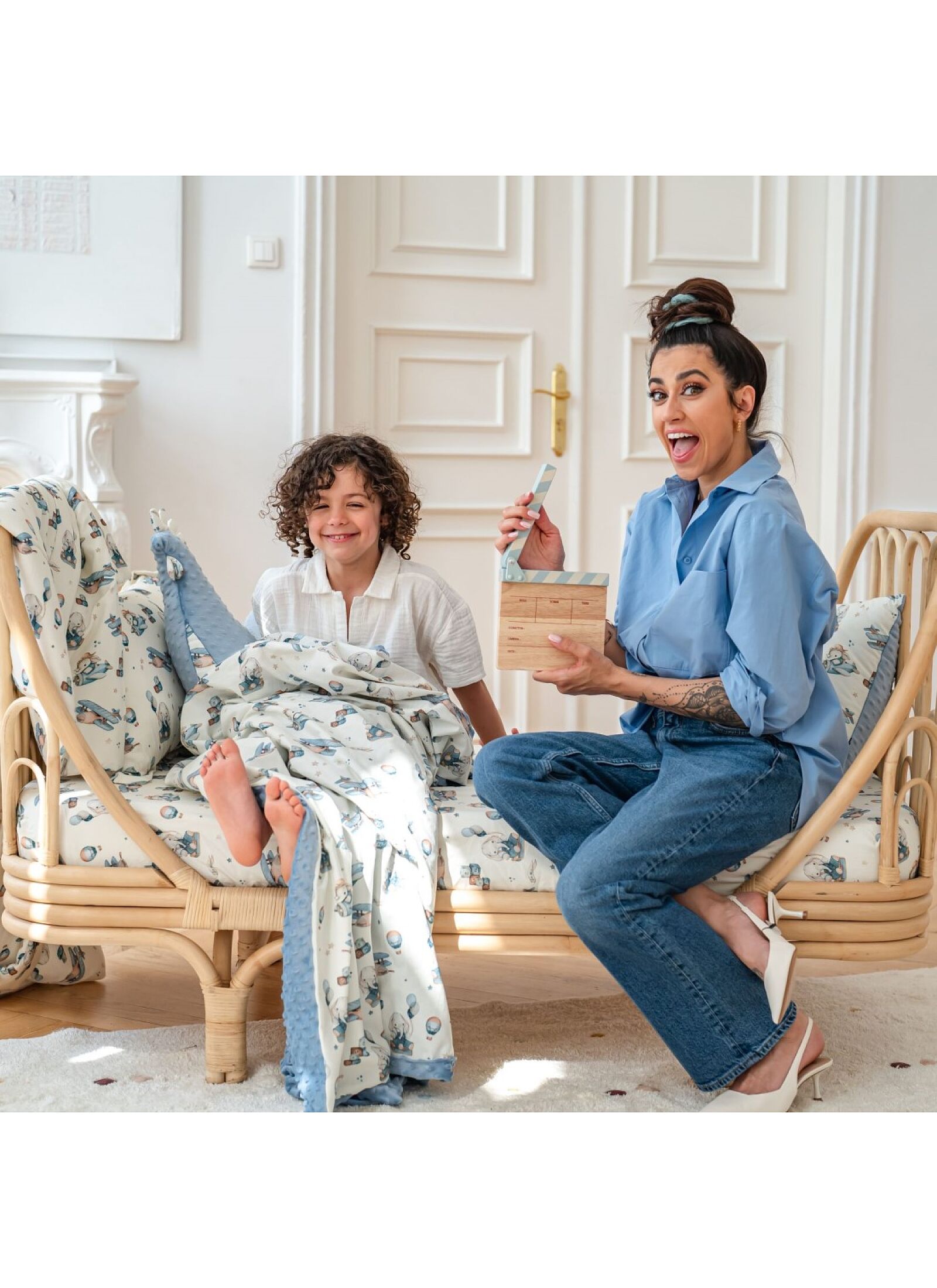 ADULT BLANKET (140X200) SIMBO WIND BLUE