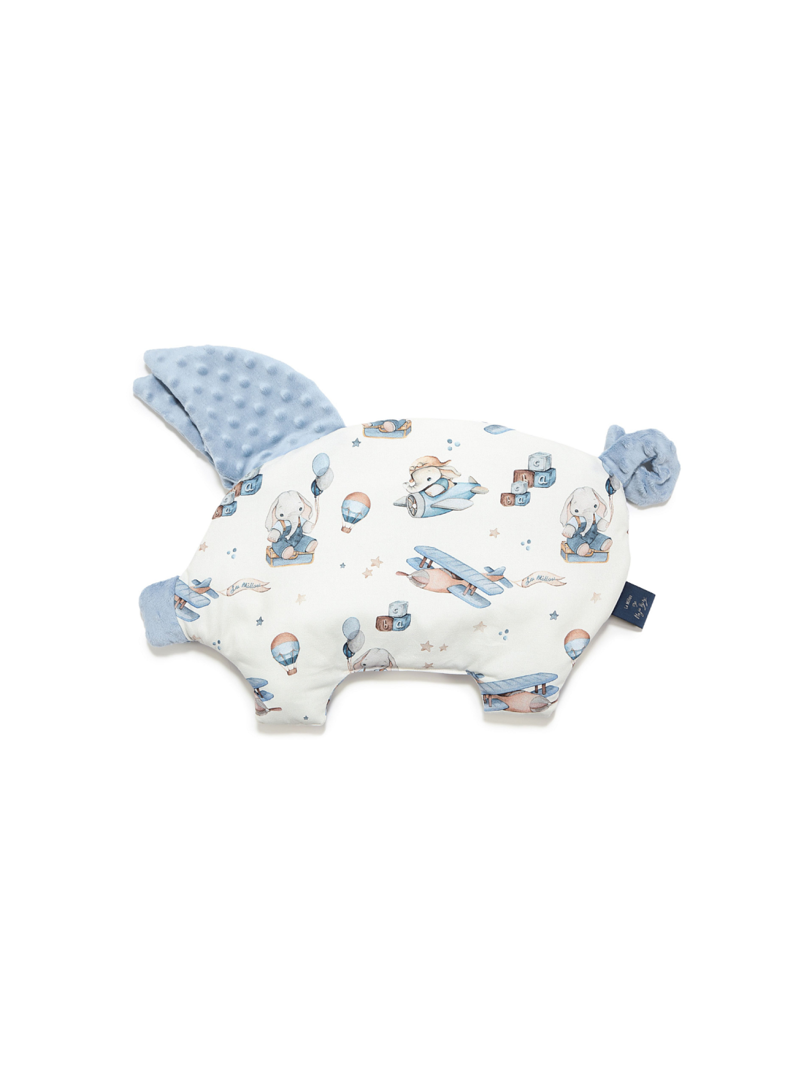 BABY PILLOW SLEEPY PIG SIMBO WIND BLUE