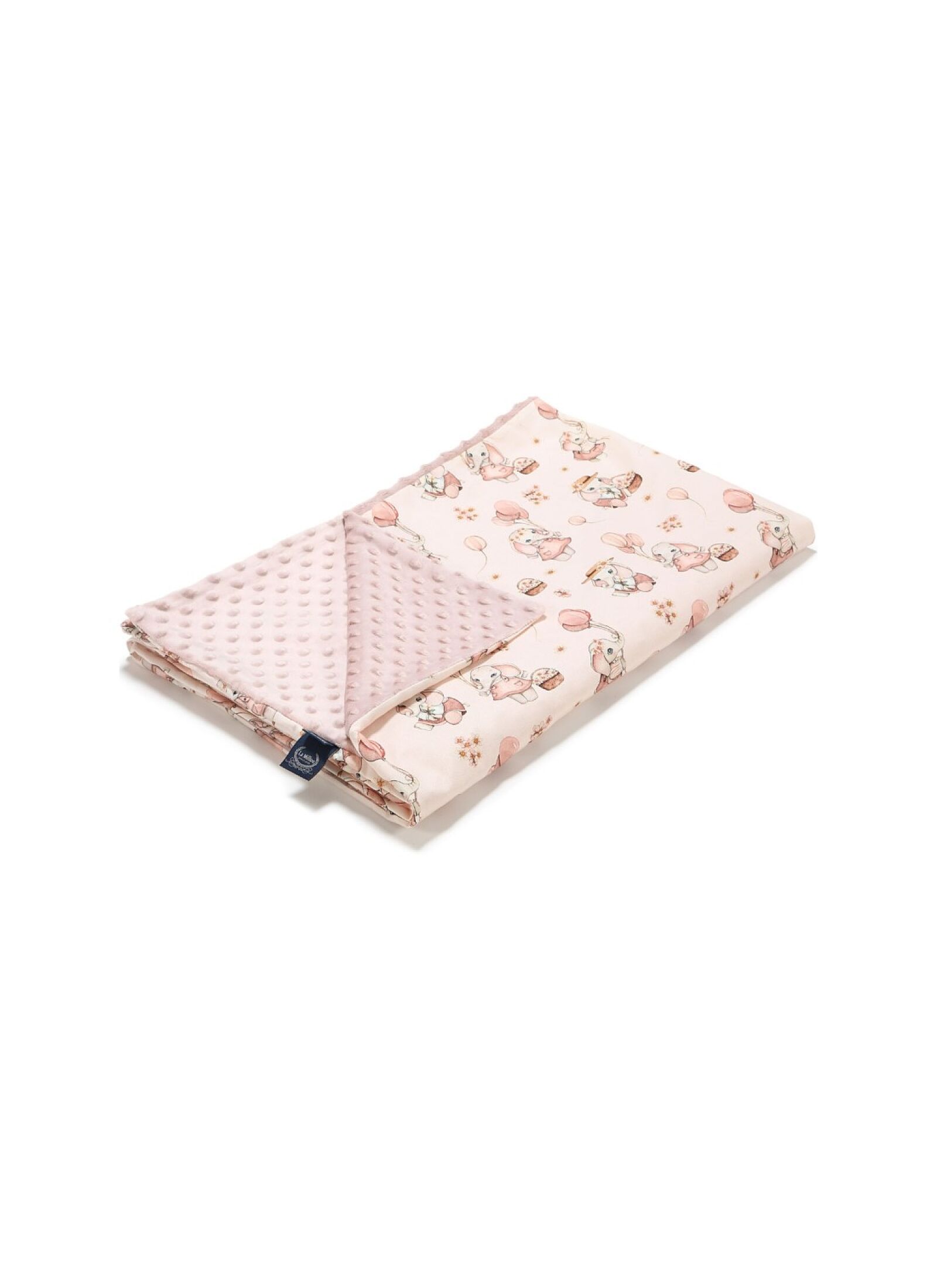 CRIB BLANKET (110X140) ROSSIE SMOKE ROSE