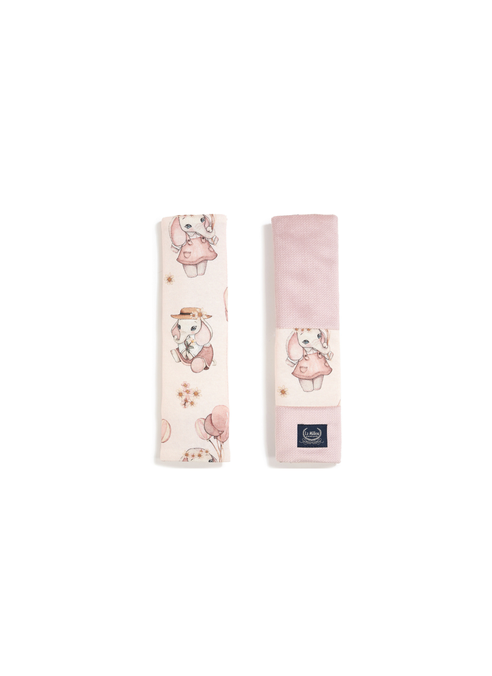SEAT BELT COVER ROSSIE VELVET SMOKE ROSE