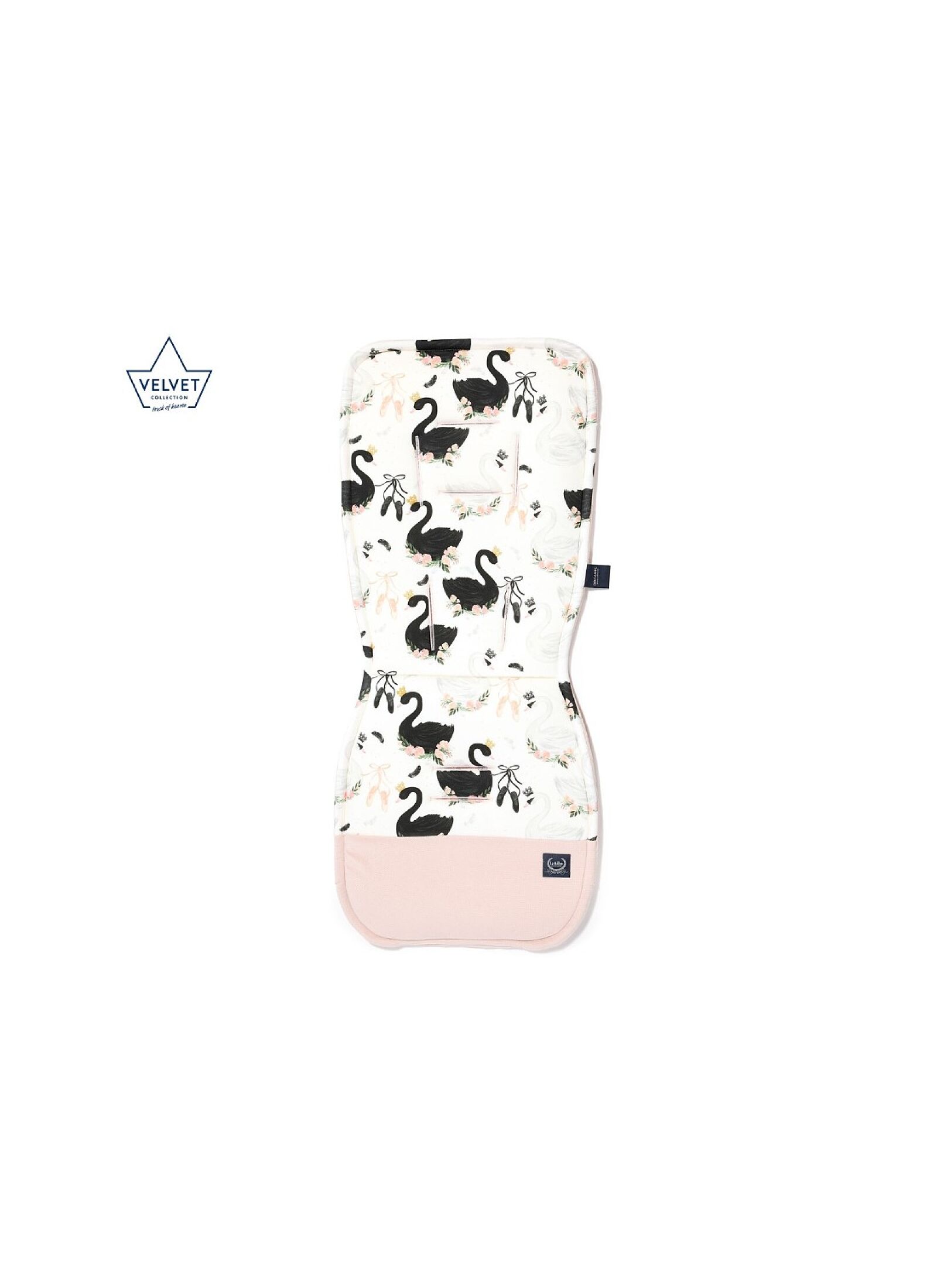 STROLLER PAD MOONLIGHT SWAN VELVET SMOKE ROSE CLASSIC
