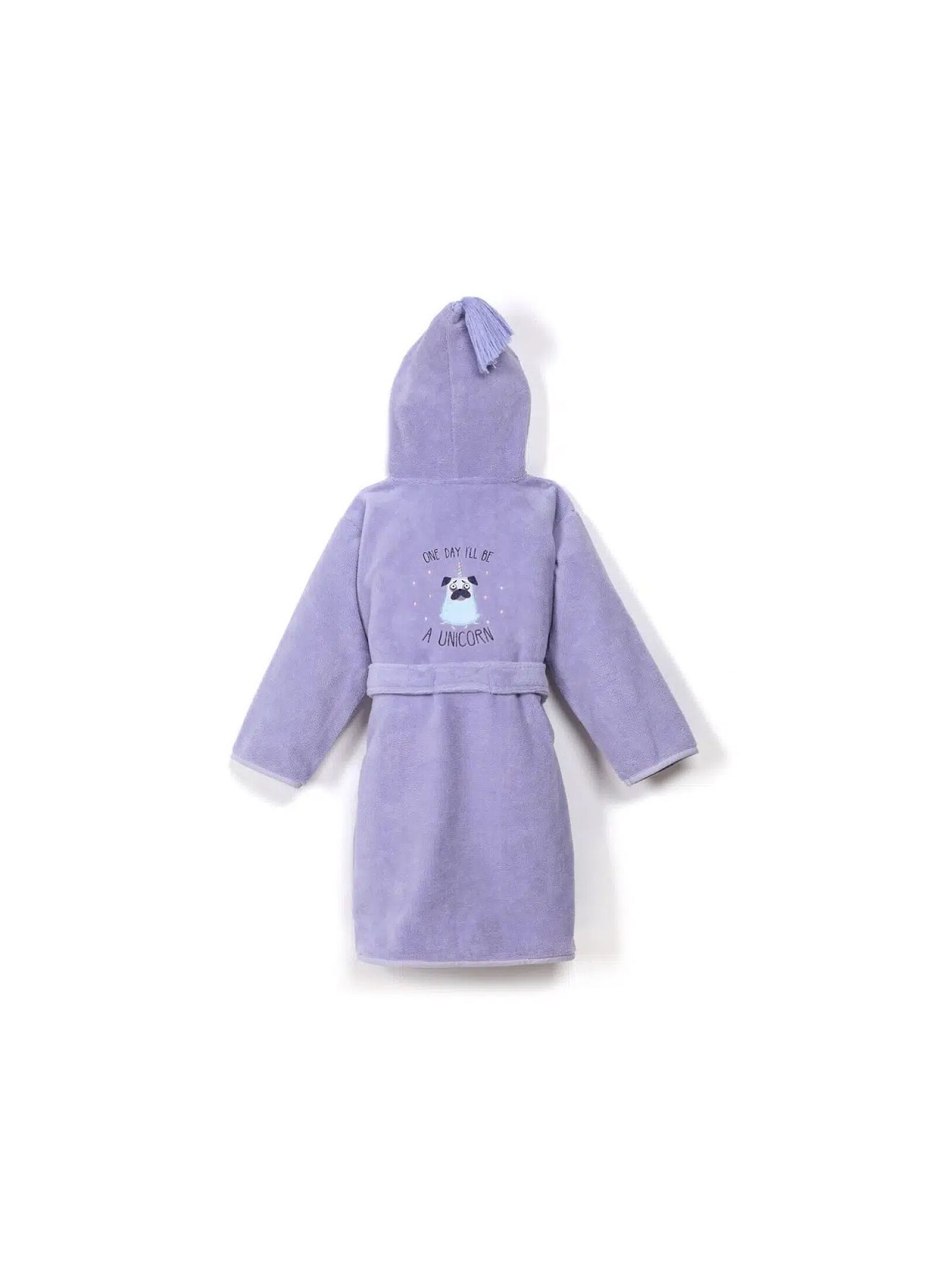 BABY BATHROBE MEDIUM (2-5Y) PURPLE DOGGY UNICORN