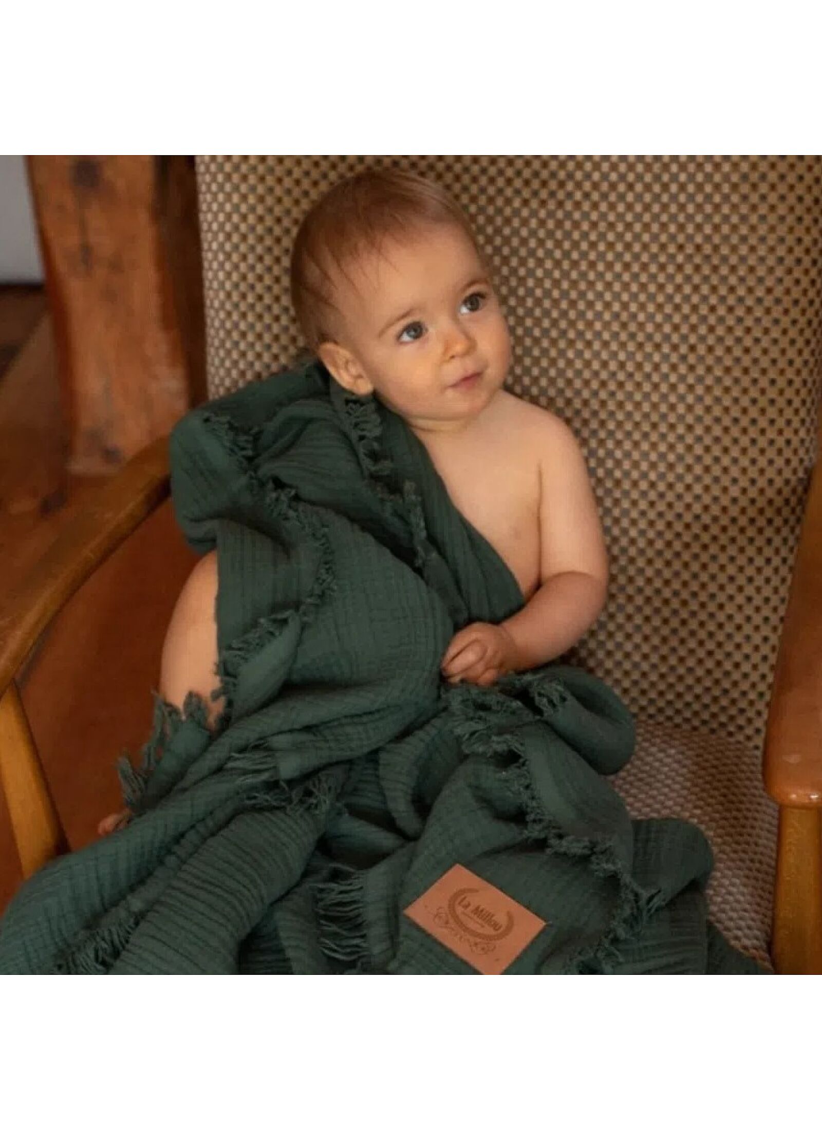 MUSLIN BLANKET (100X140) HERBAL