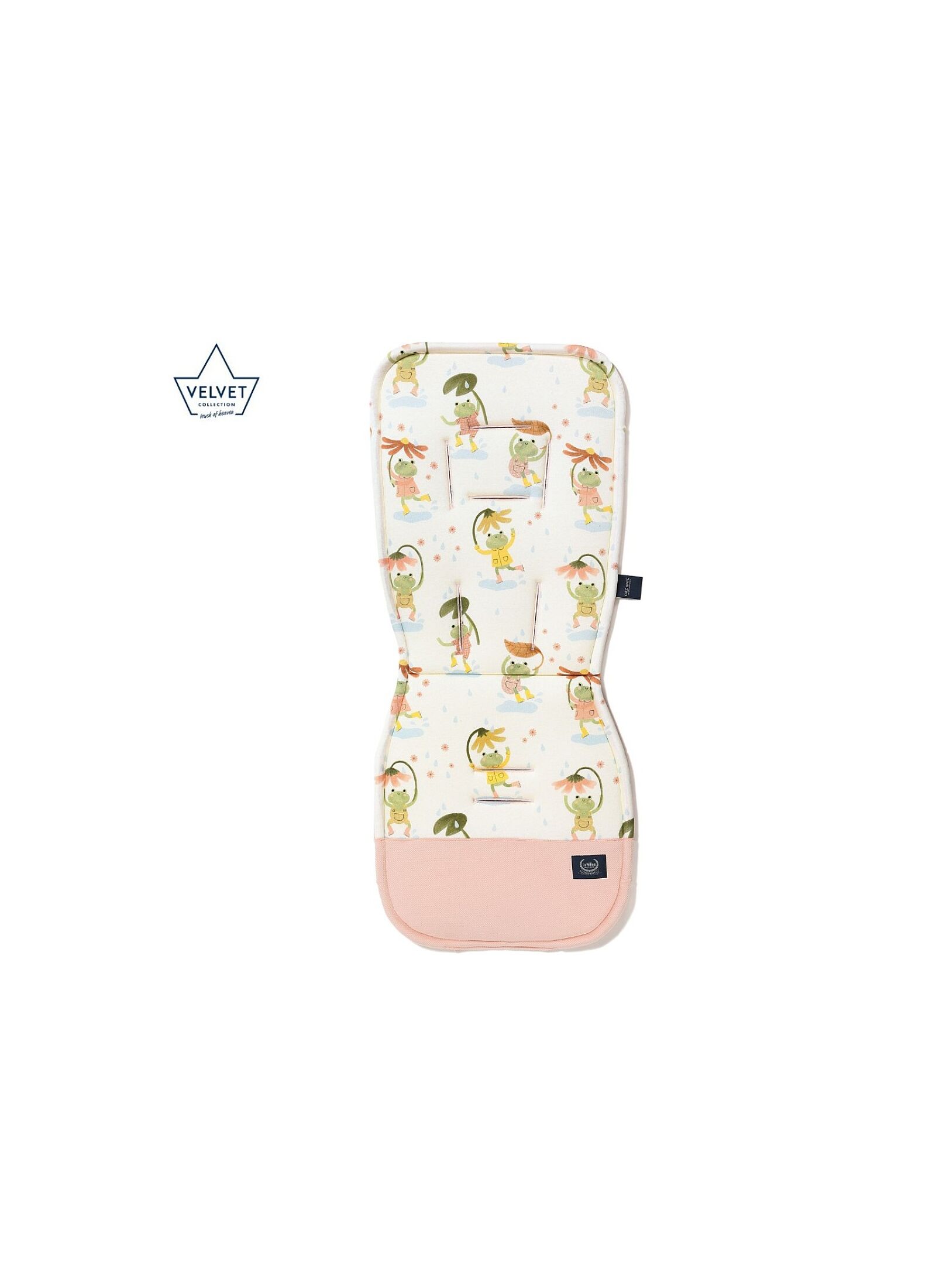 STROLLER PAD VELVET FROGS CLASSIC