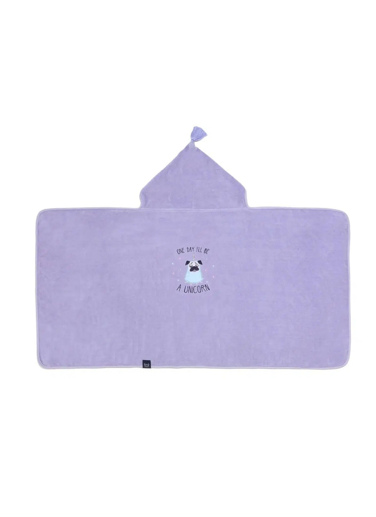 KID'S CUDDLE N DRY TOWEL BAMBOO DOGGY UNICORN PURPLE