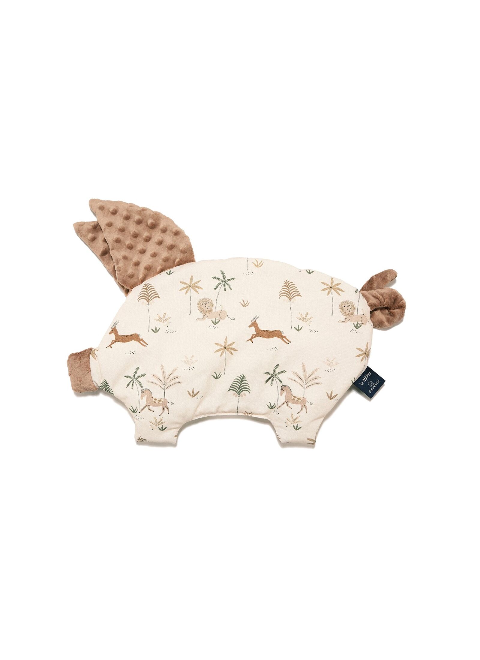 BABY PILLOW SLEEPY PIG LITTLE SAVANNAH MOCCA