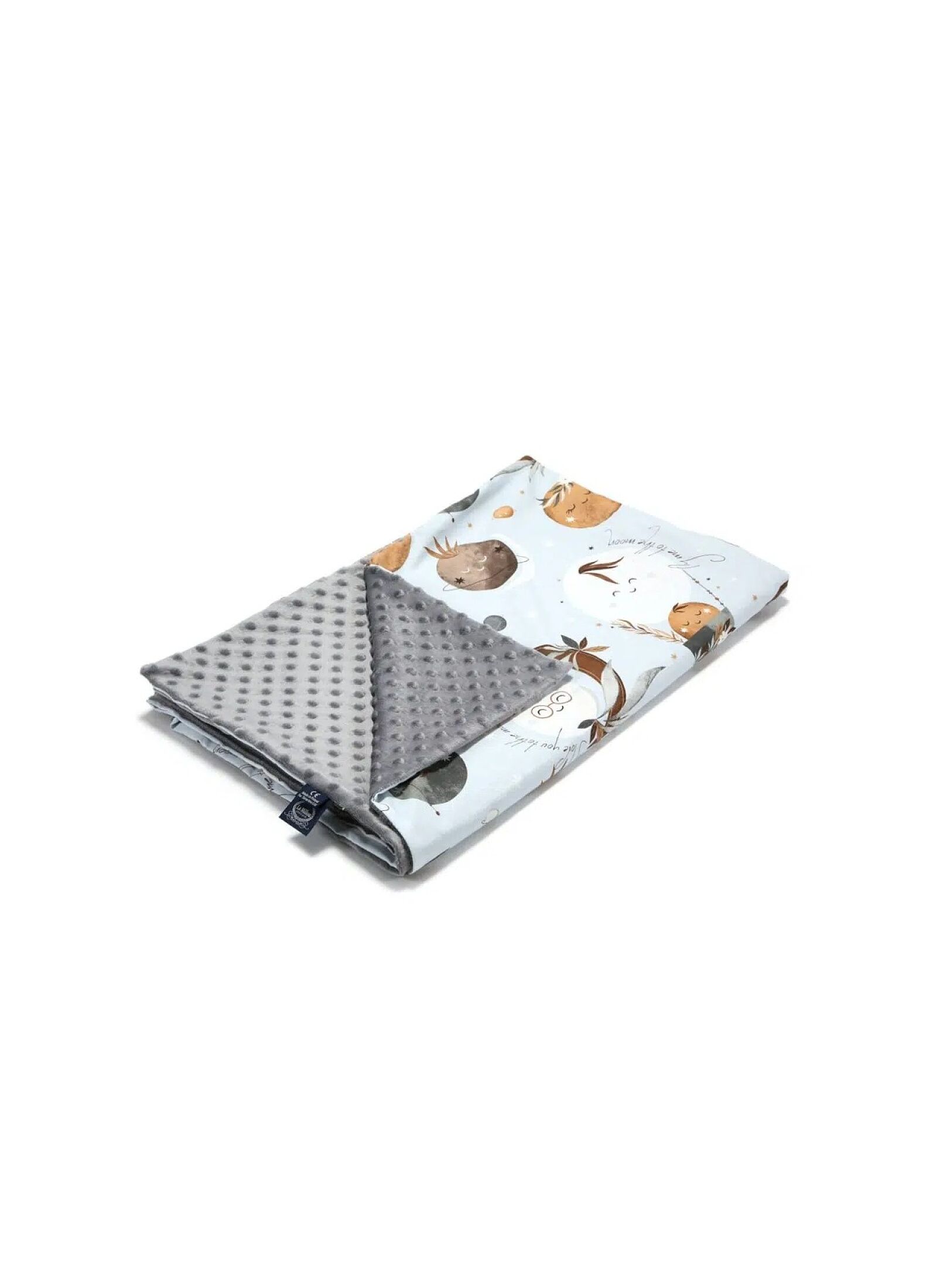 CRIB BLANKET (110X140) FLY ME TO THE MOON SKY GREY