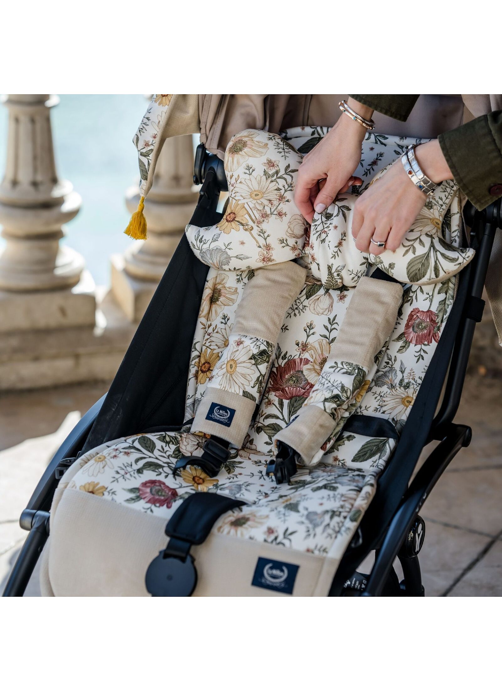 STROLLER PAD MUSICIANS PINK VELVET GINGER CLASSIC