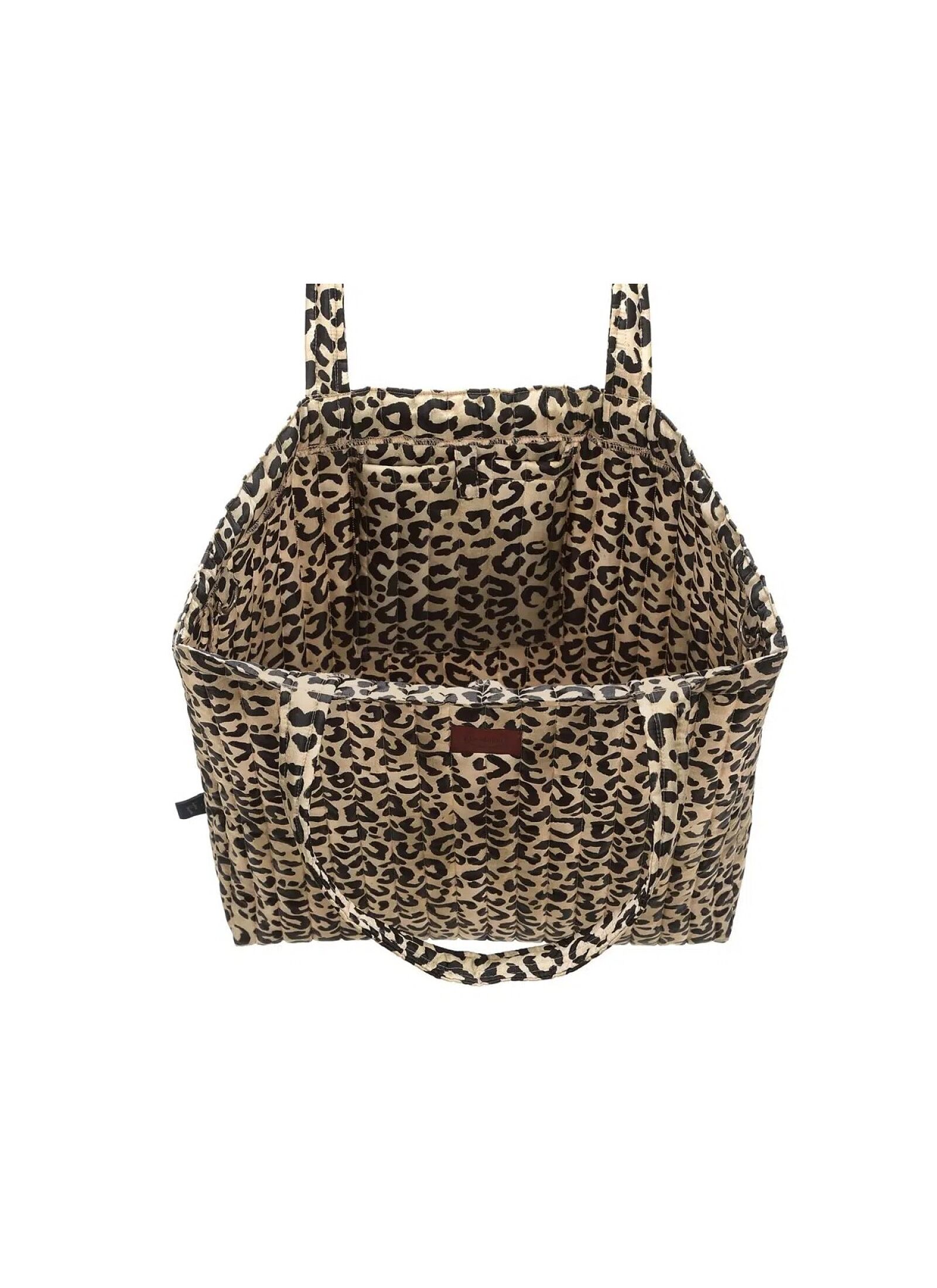 SHOPPER BAG ORTALION LEOPARD CREAM