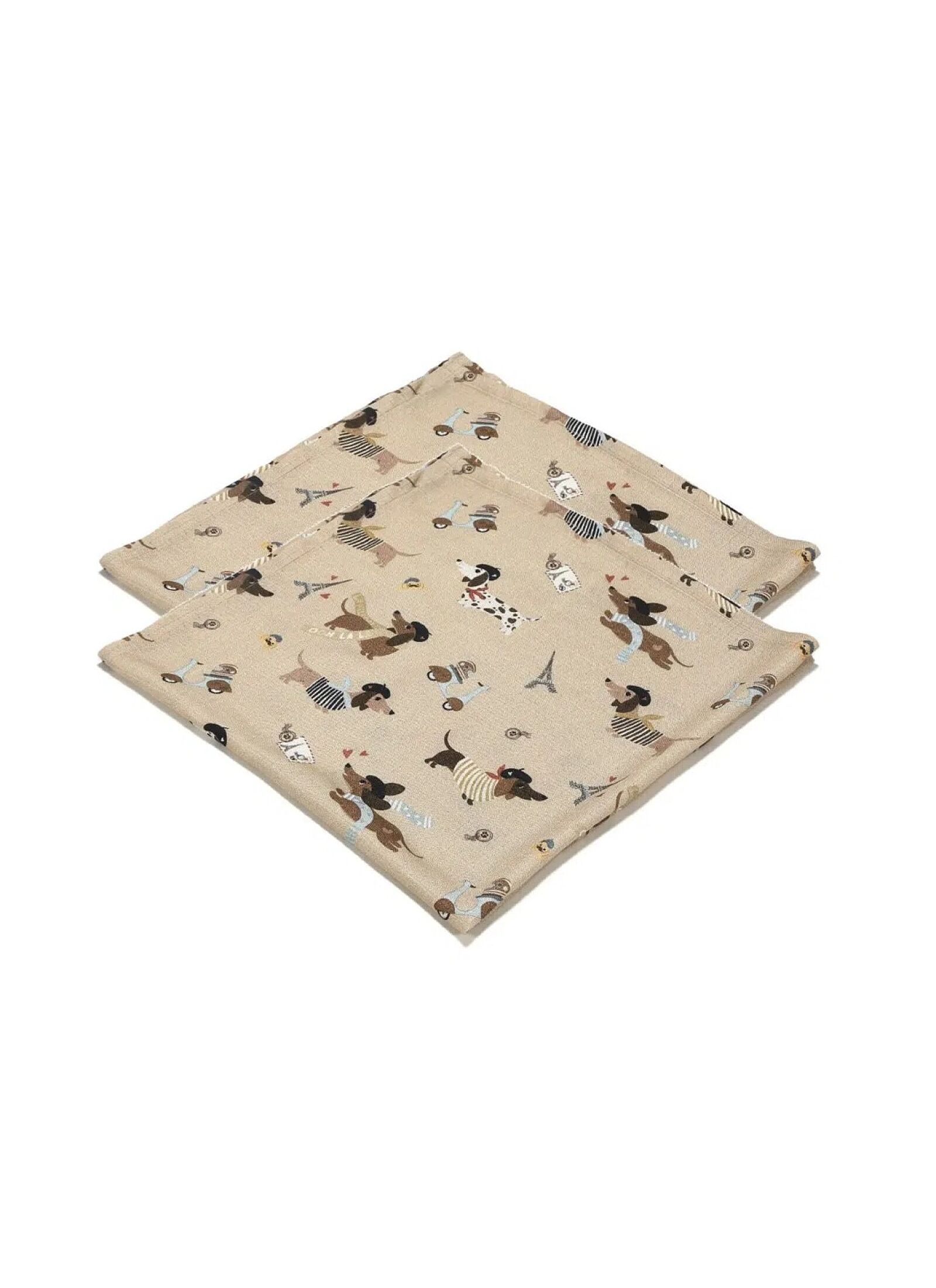 MUSLIN BLANKET (2PCS) PIERRE THE DOG
