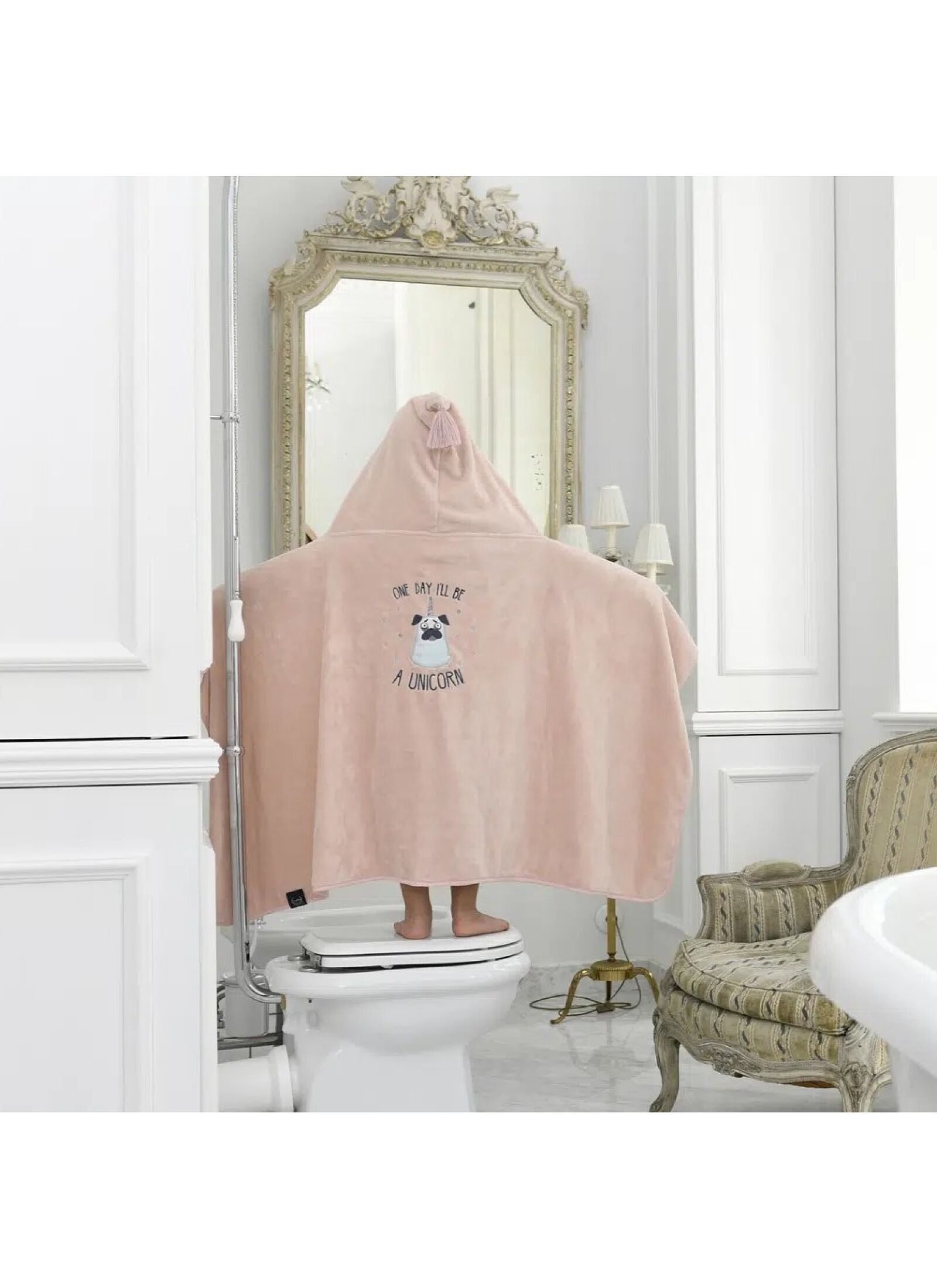 KID'S CUDDLE N DRY TOWEL BAMBOO FLY ME TO THE MOON SKY NUDE