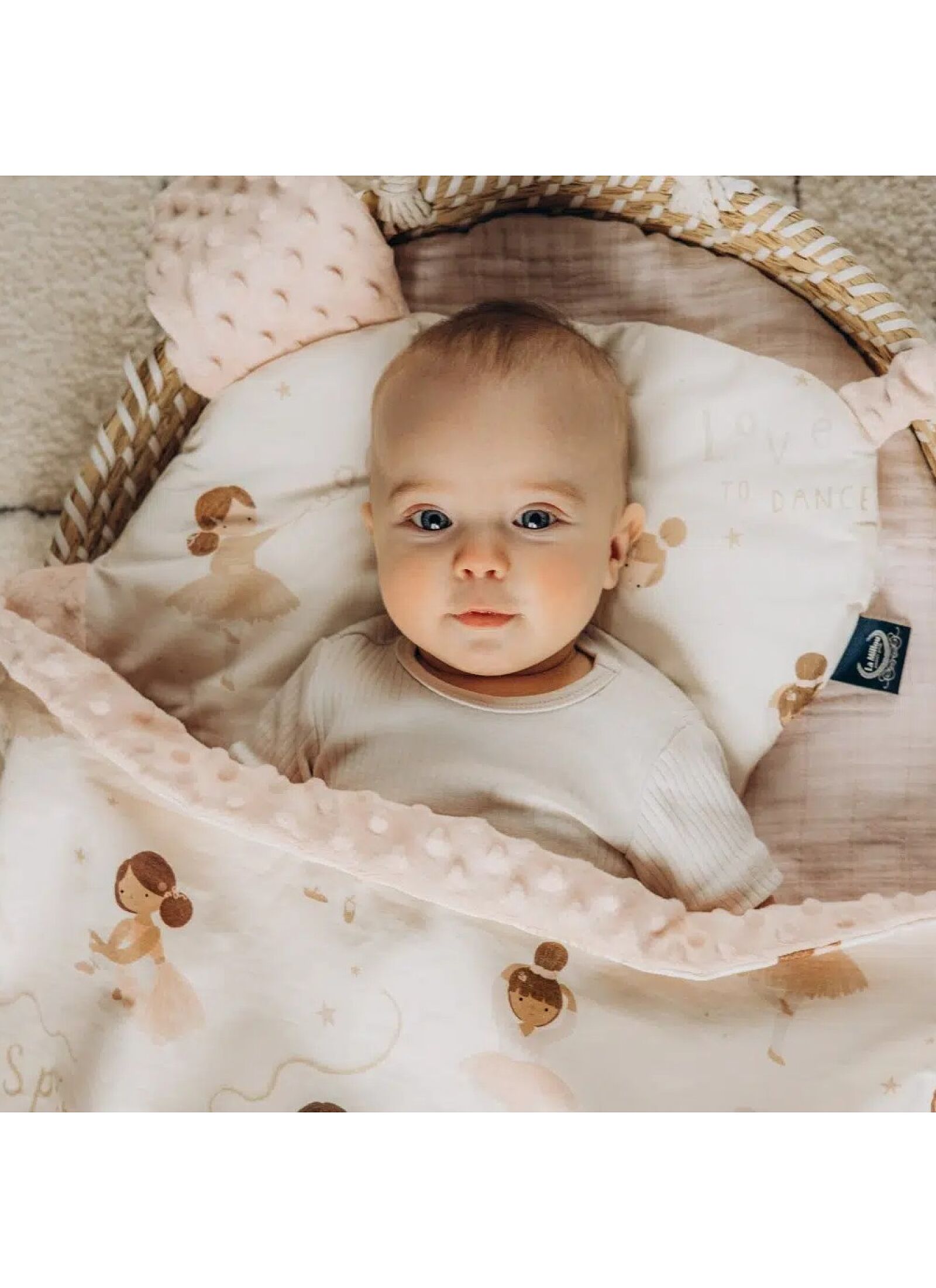 CRADDLE BLANKET (80X100) LITTLE SAVANNAH MOCCA