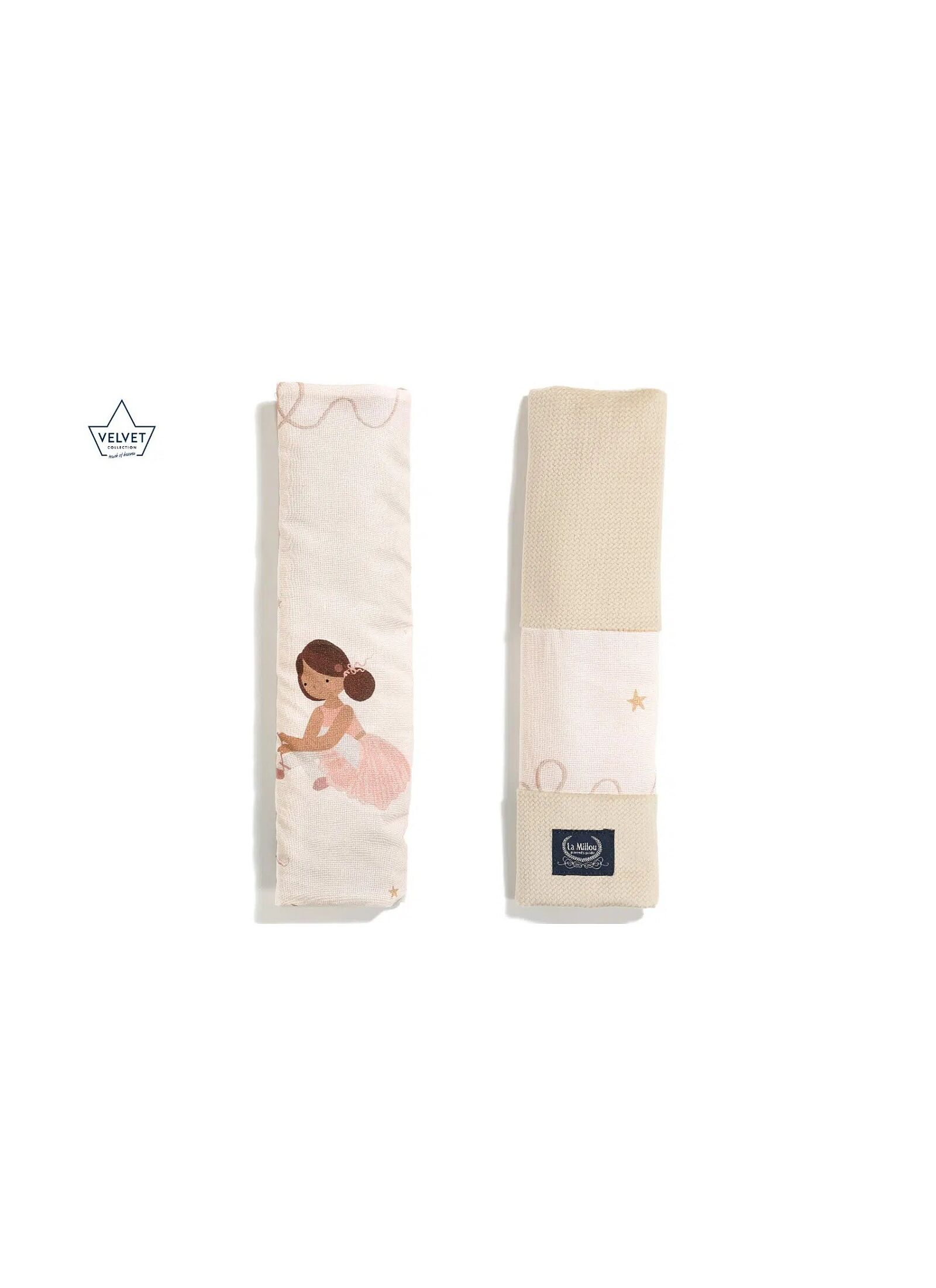 SEAT BELT COVER BALLERINE VELVET SAND