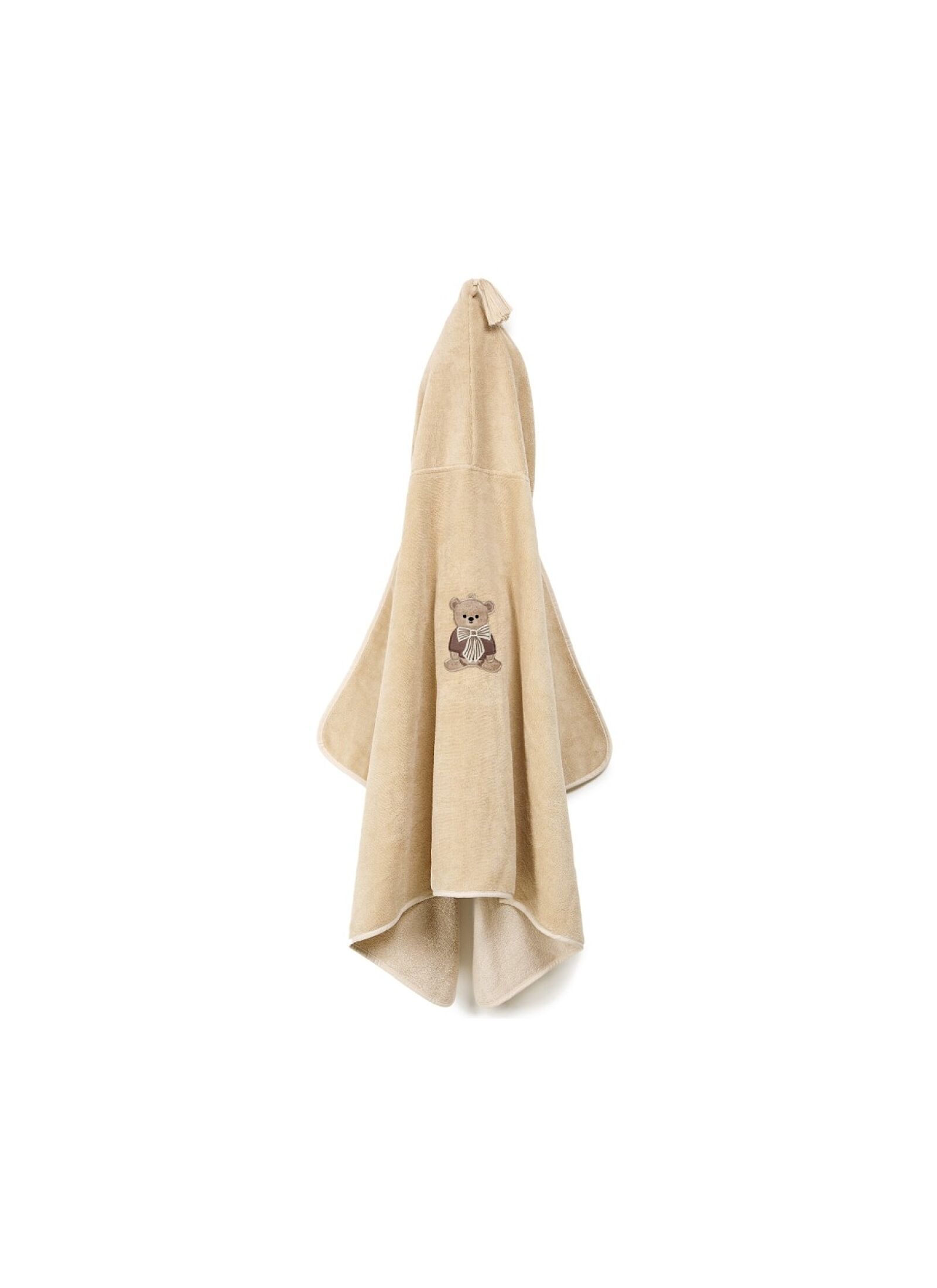 KID'S CUDDLE N DRY TOWEL BAMBOO BABY BEAR SAND