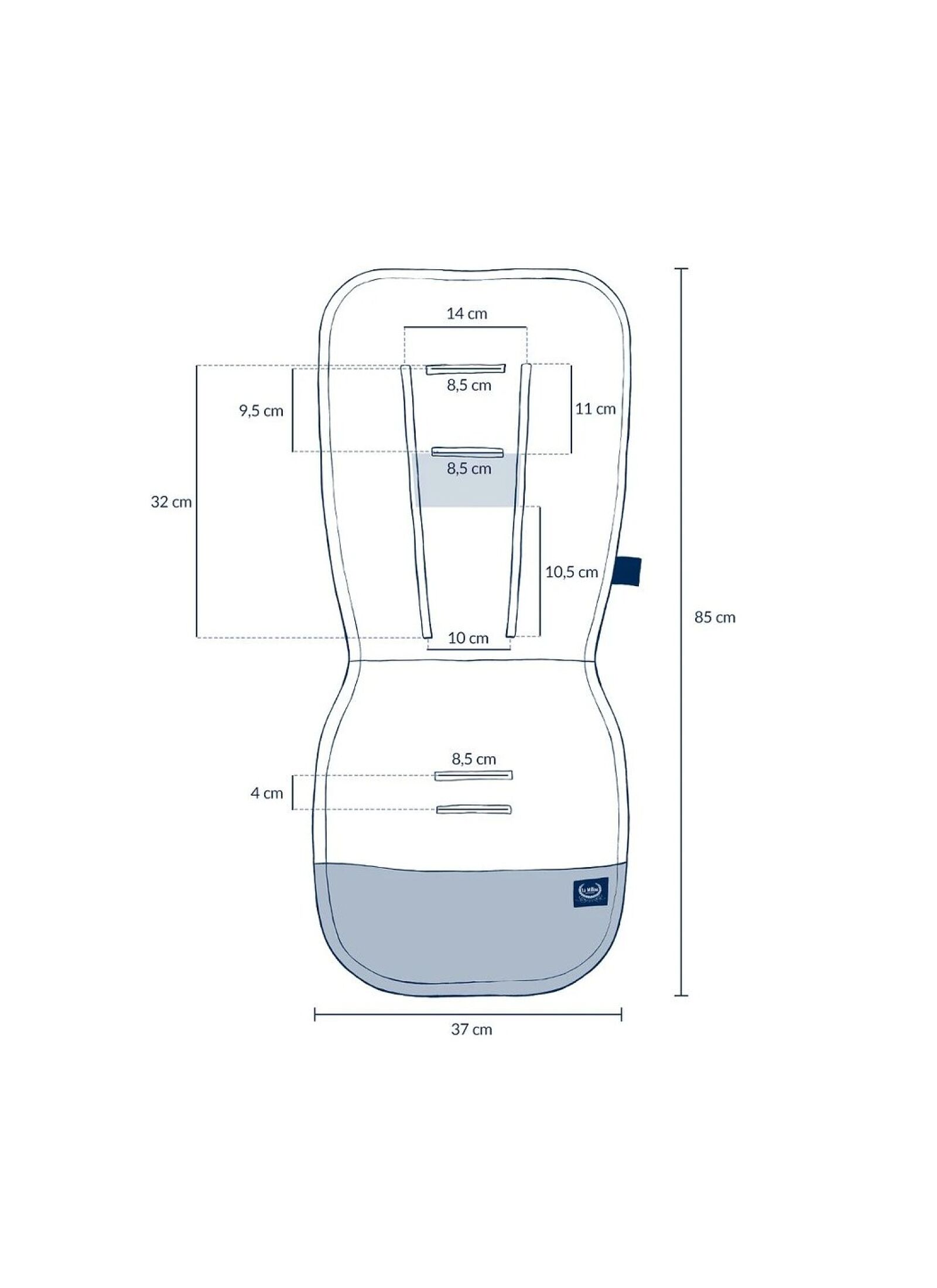 STROLLER PAD GRAND PRIX VELVET SAND MULTI