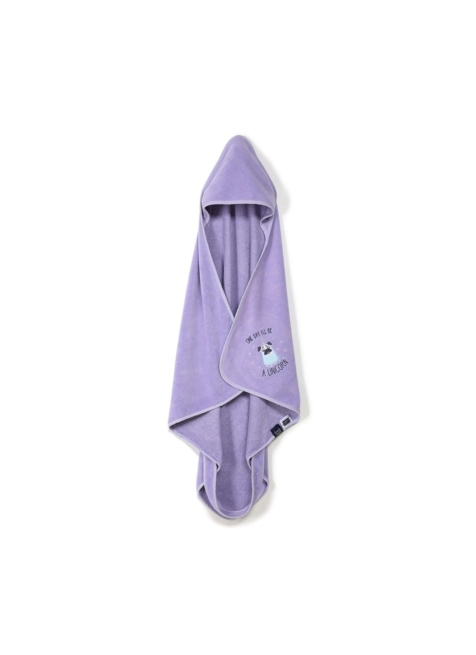 BABY CUDDLE N DRY TOWEL BAMBOO DOGGY UNICORN PURPLE