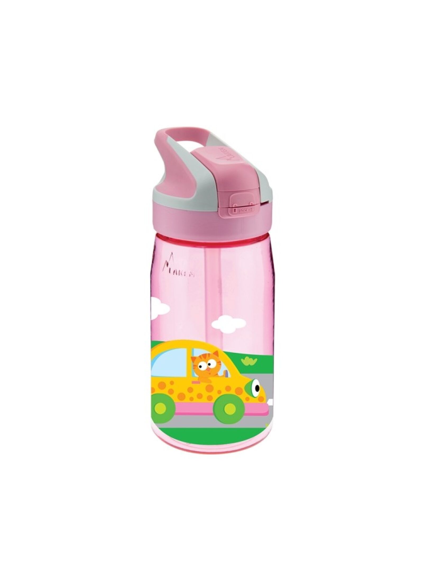 BOTTLE TRITAN CARS PINK