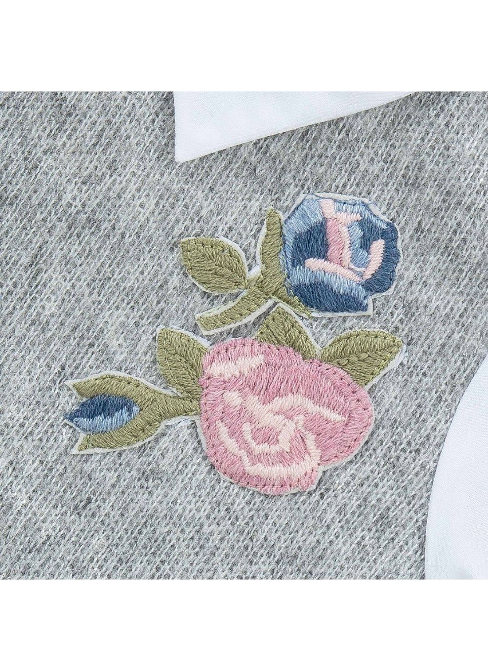 JUMPER FLOWERS GREY
