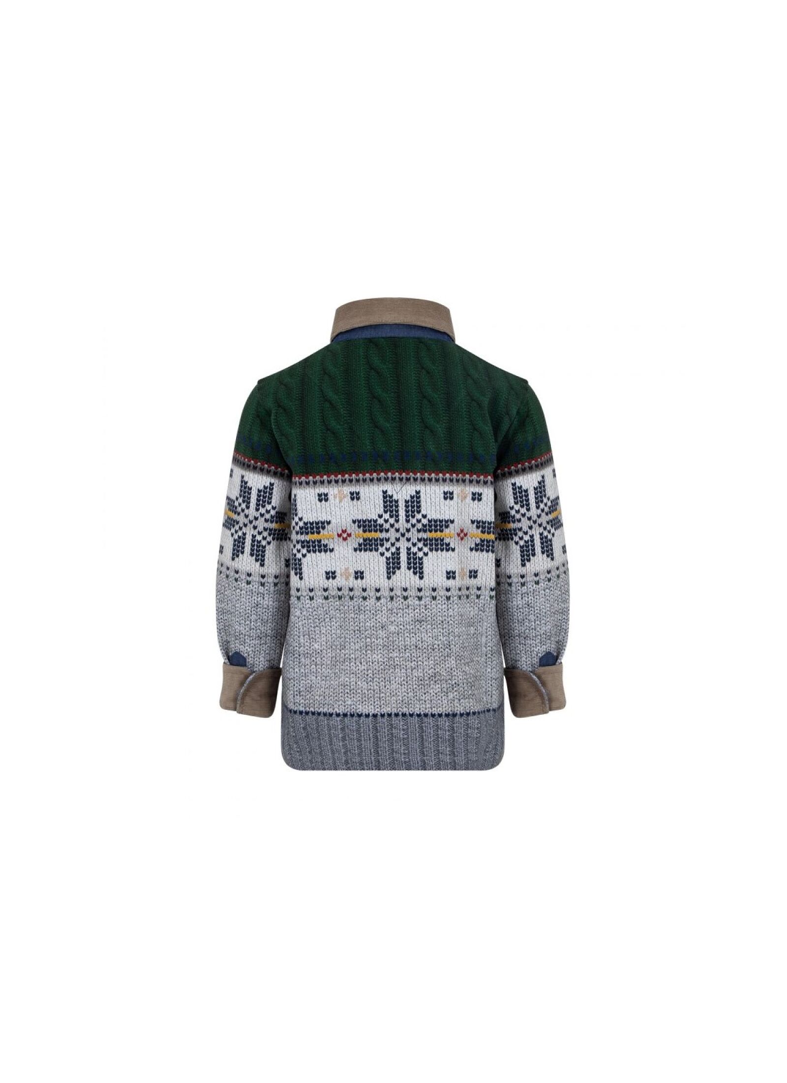SWEATER GREEN-GREY