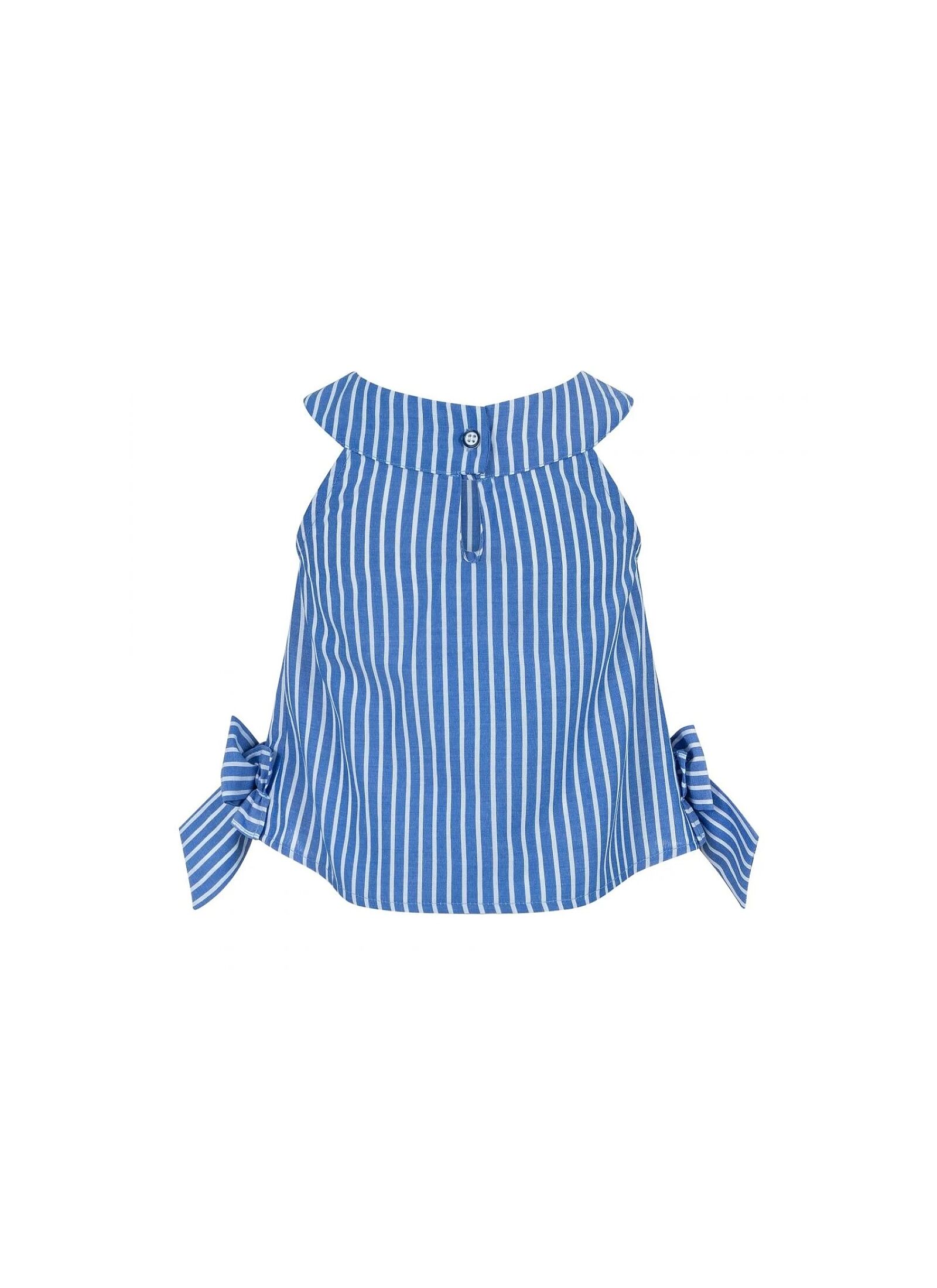 BLOUSE &AMP; SHORTS SET BLUE-WHITE