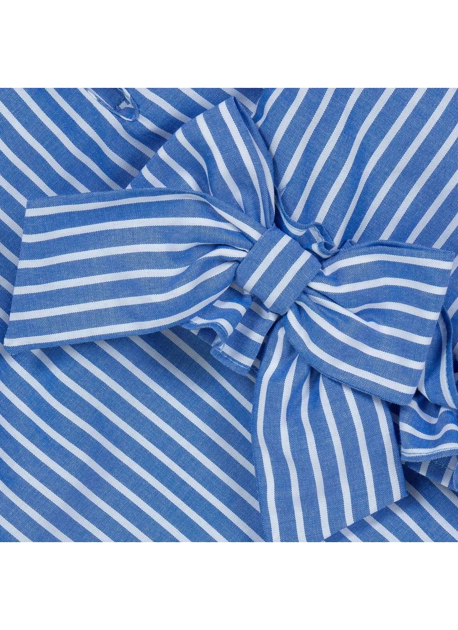 BLOUSE &AMP; SHORTS SET BLUE-WHITE