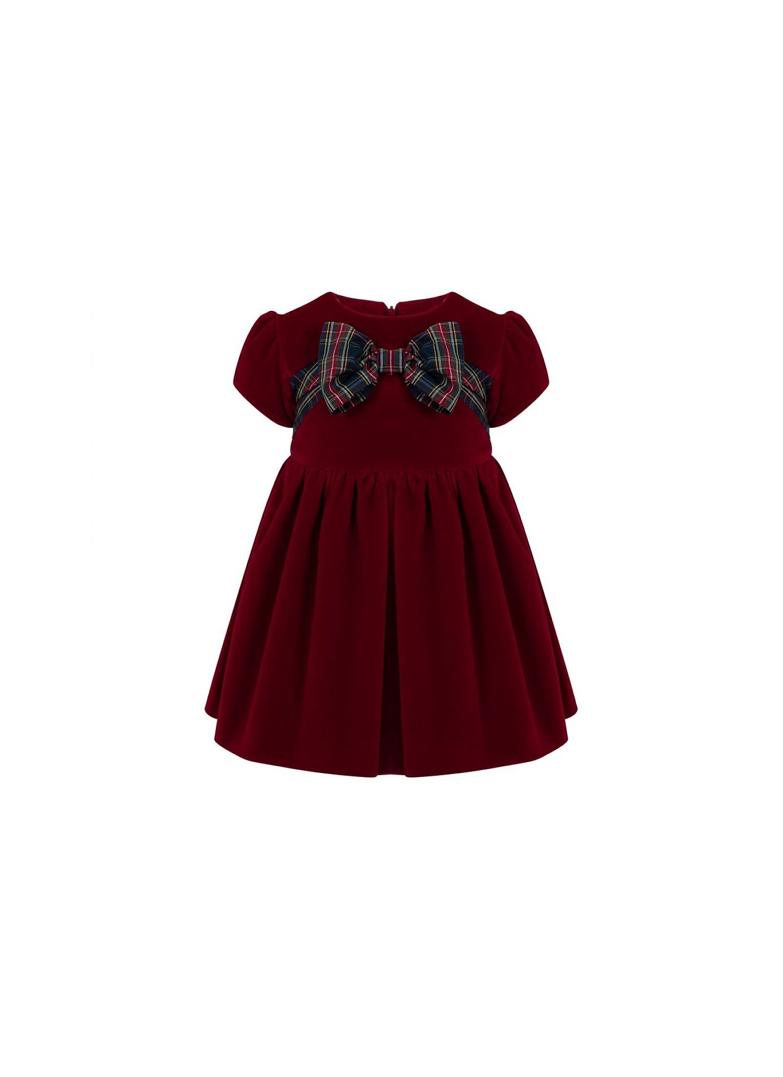 VELVET DRESS BORDEAUX