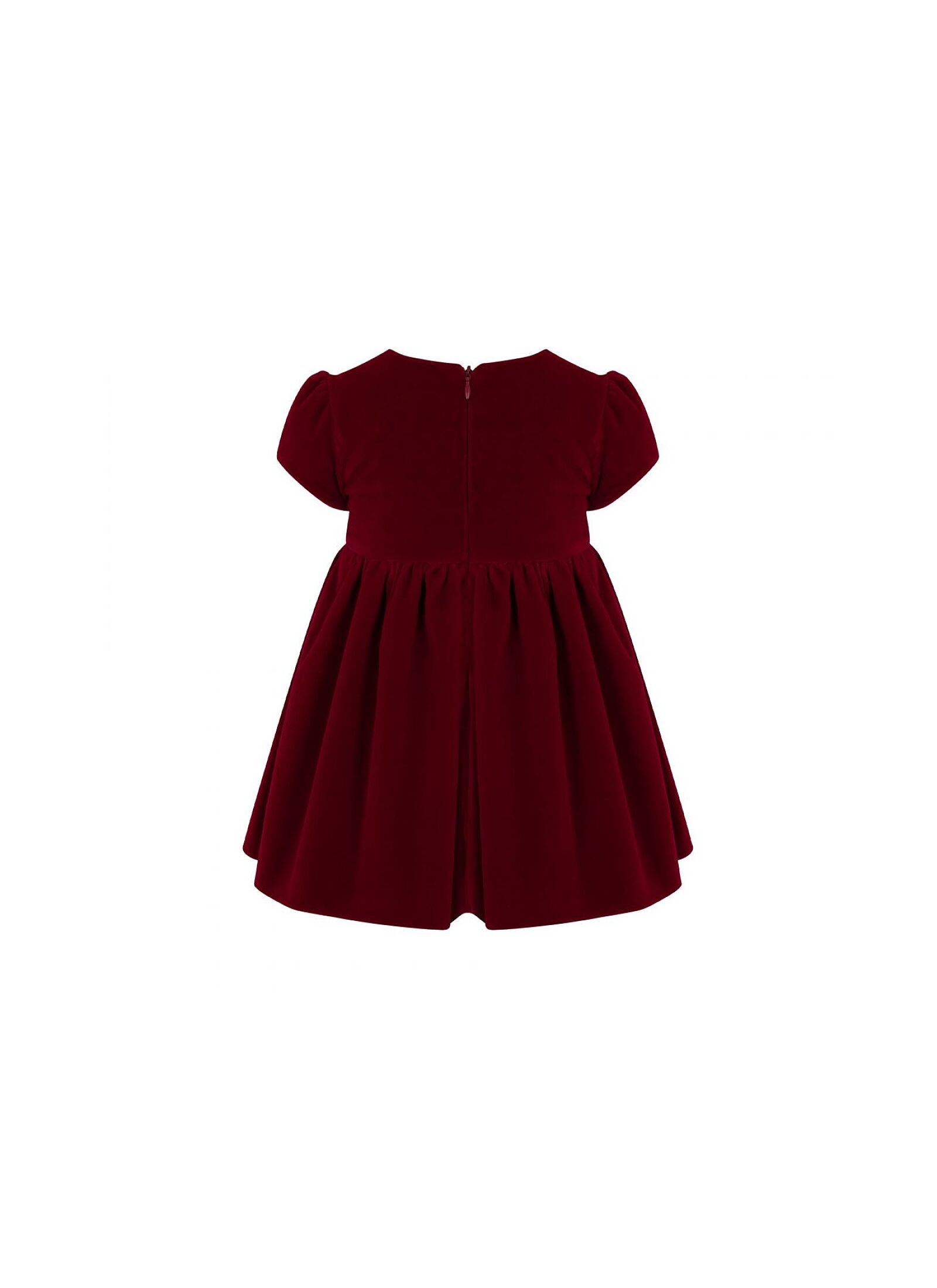 VELVET DRESS BORDEAUX