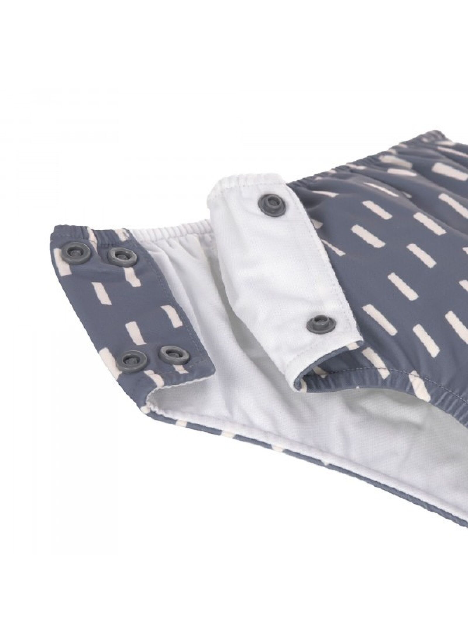 SWIM PANT SNAP STROKES GREY