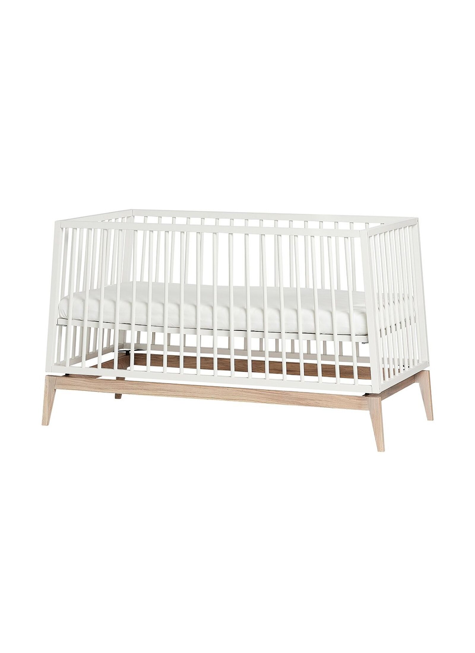 CRIB LUNA WHITE/OAK
