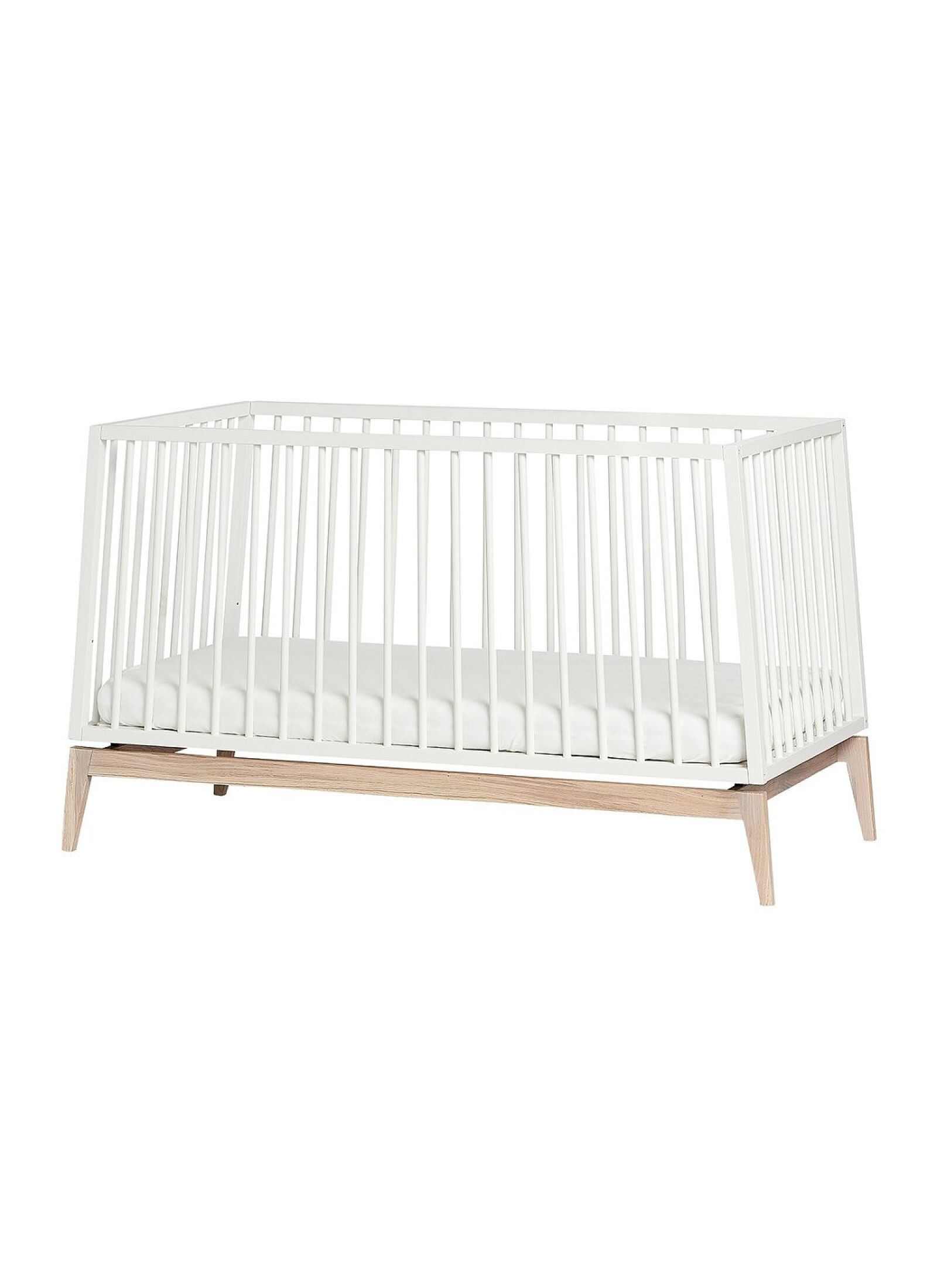 CRIB LUNA WHITE/OAK