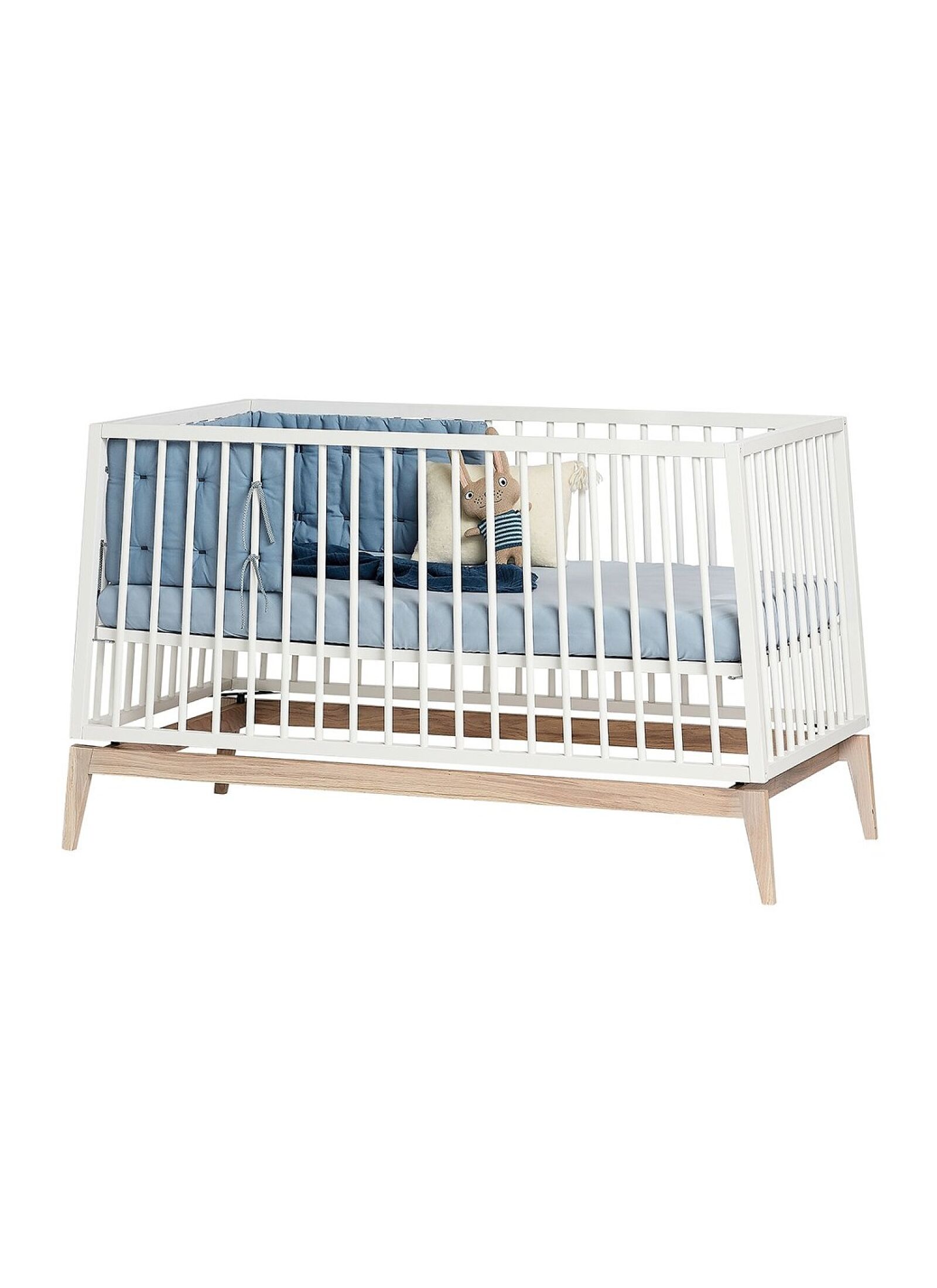 CRIB LUNA WHITE/OAK