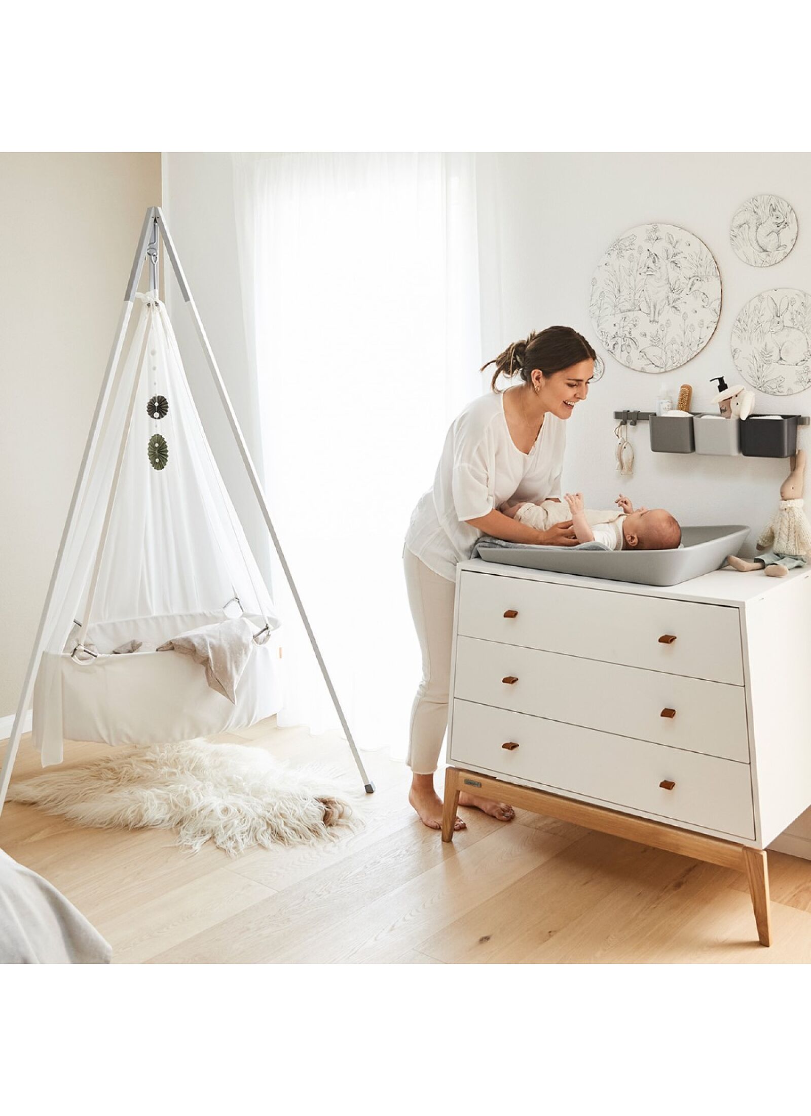 CHANGING MAT MATTY PEARL GREY