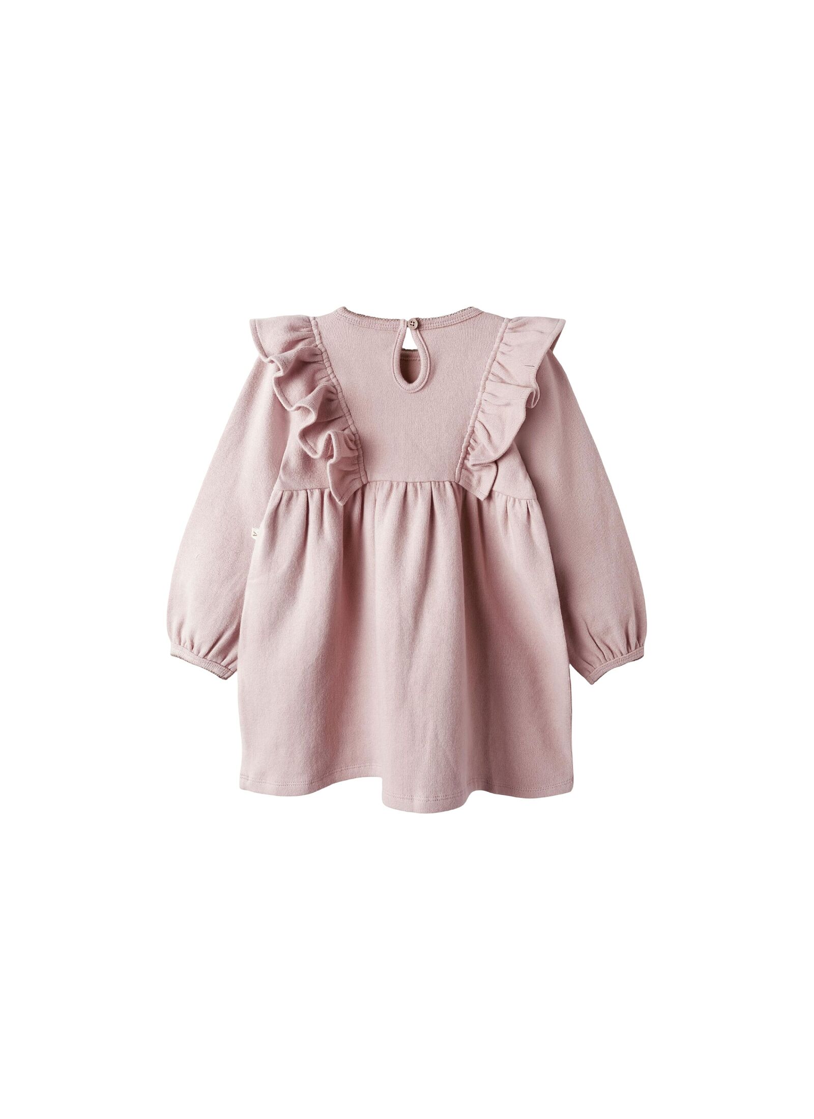 DRESS WITH RUFFLES FROM ORGANIC COTTON MISTY ROSE