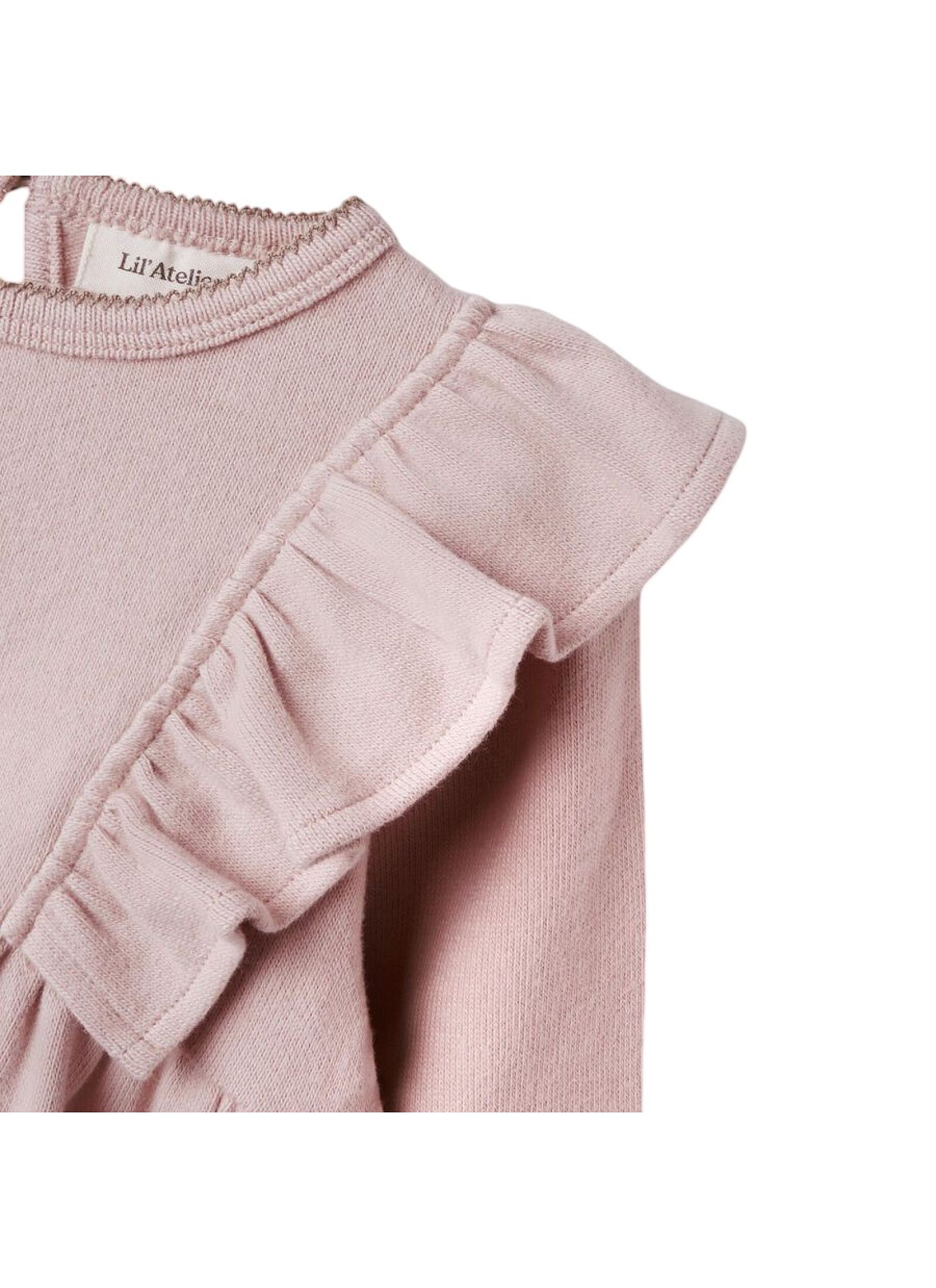 DRESS WITH RUFFLES FROM ORGANIC COTTON MISTY ROSE