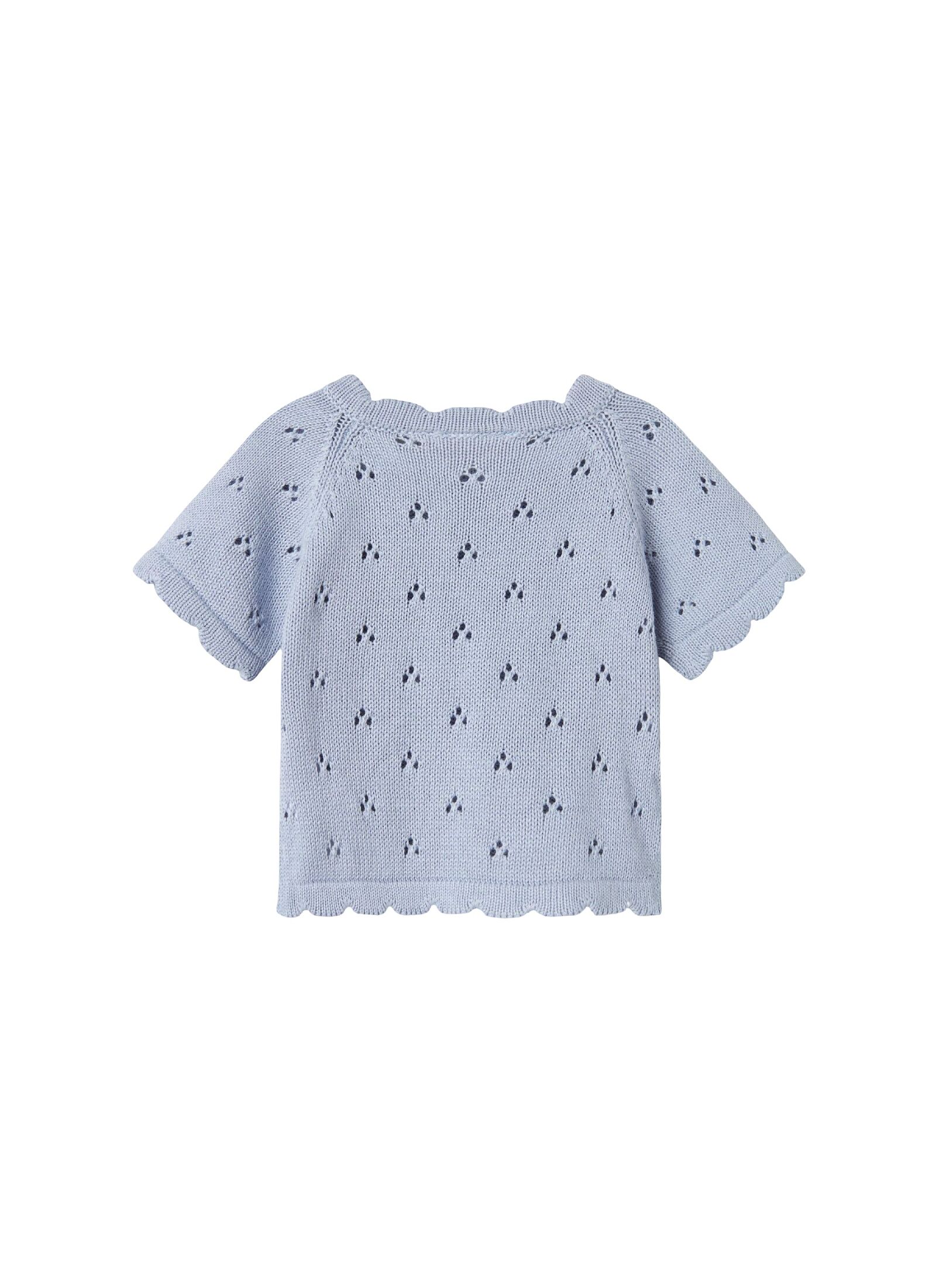 SHORTSLEEVED KNITTED TOP ZEN BLUE