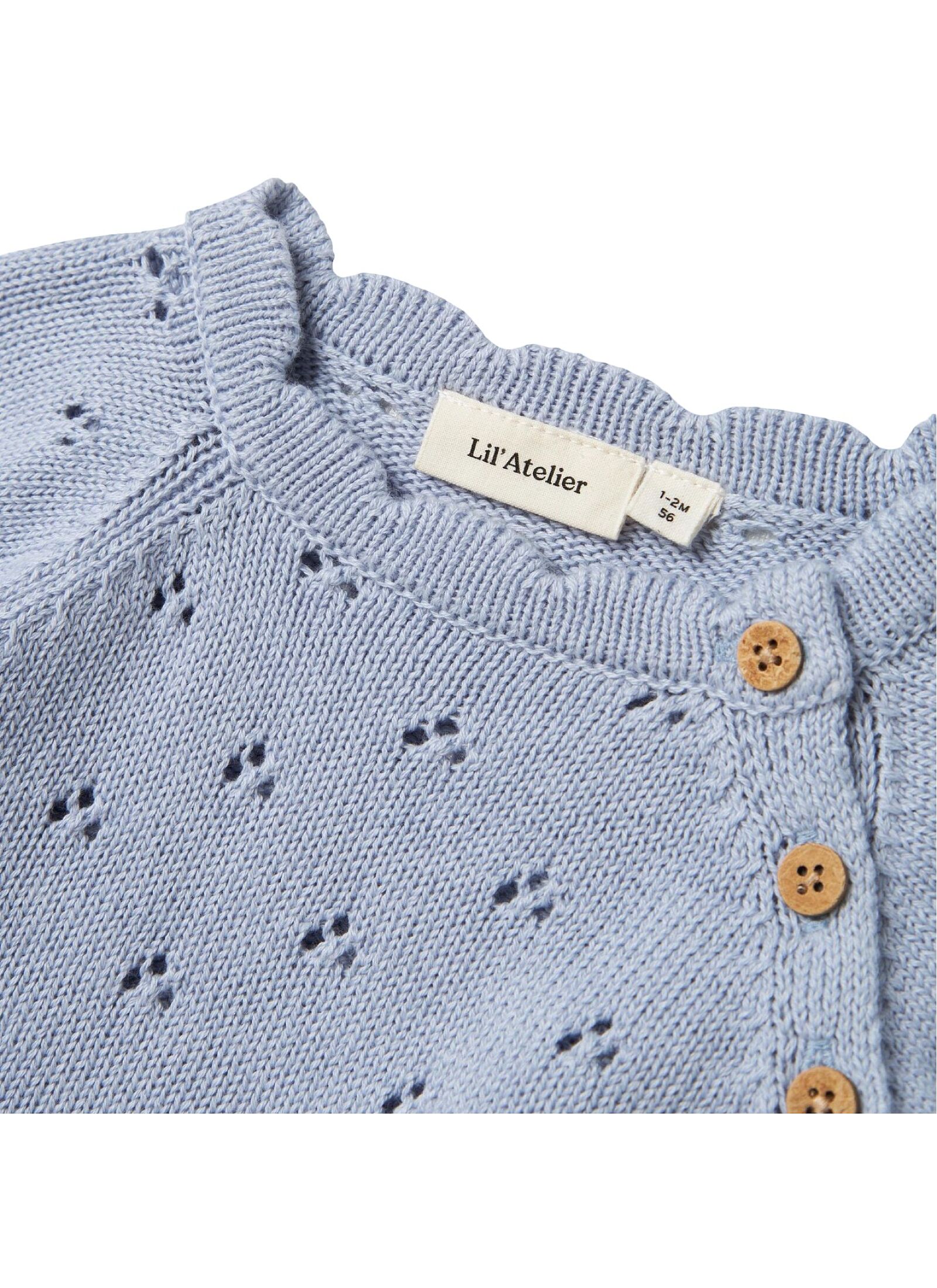 SHORTSLEEVED KNITTED TOP ZEN BLUE