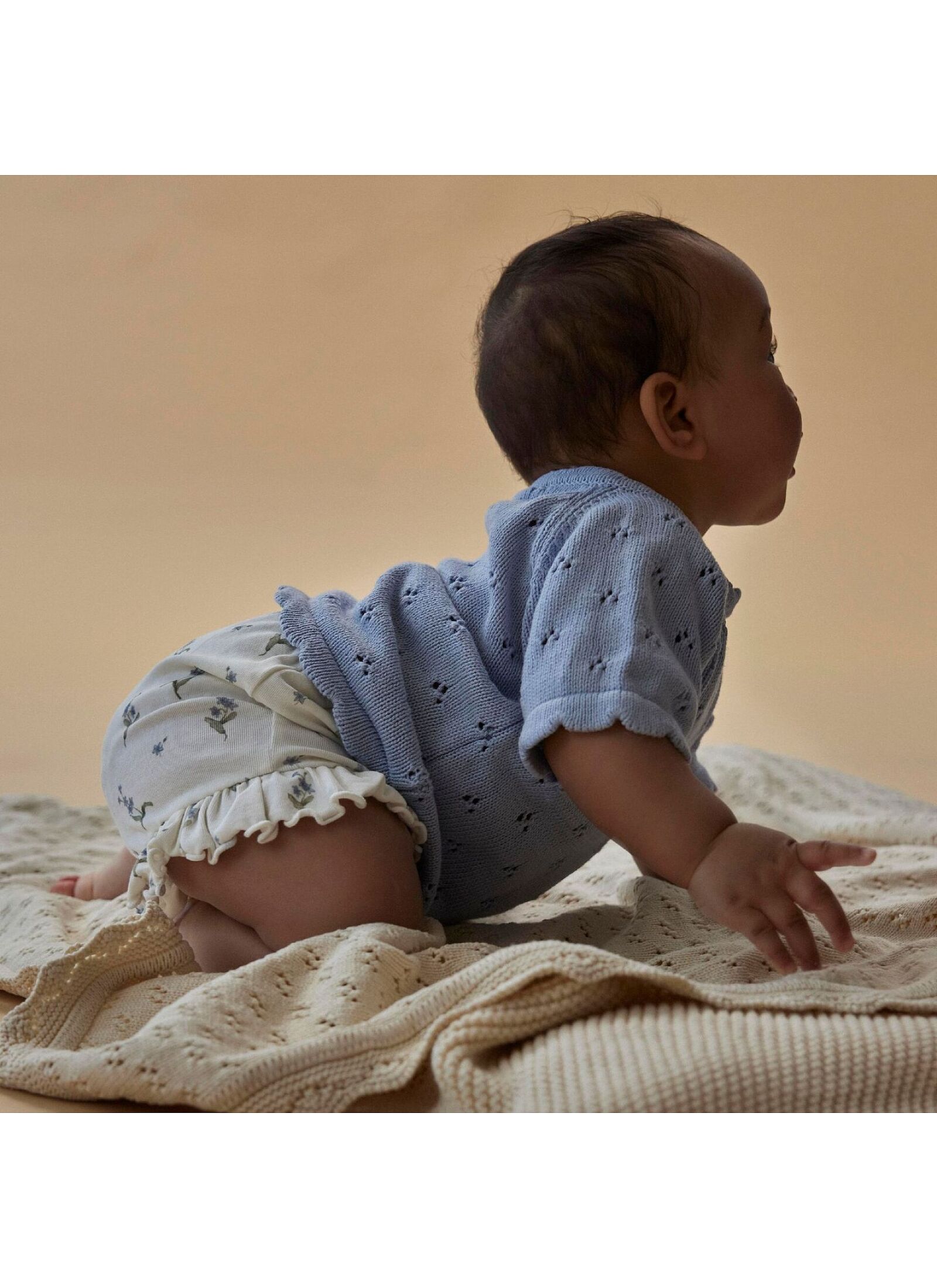 SHORTSLEEVED KNITTED TOP ZEN BLUE