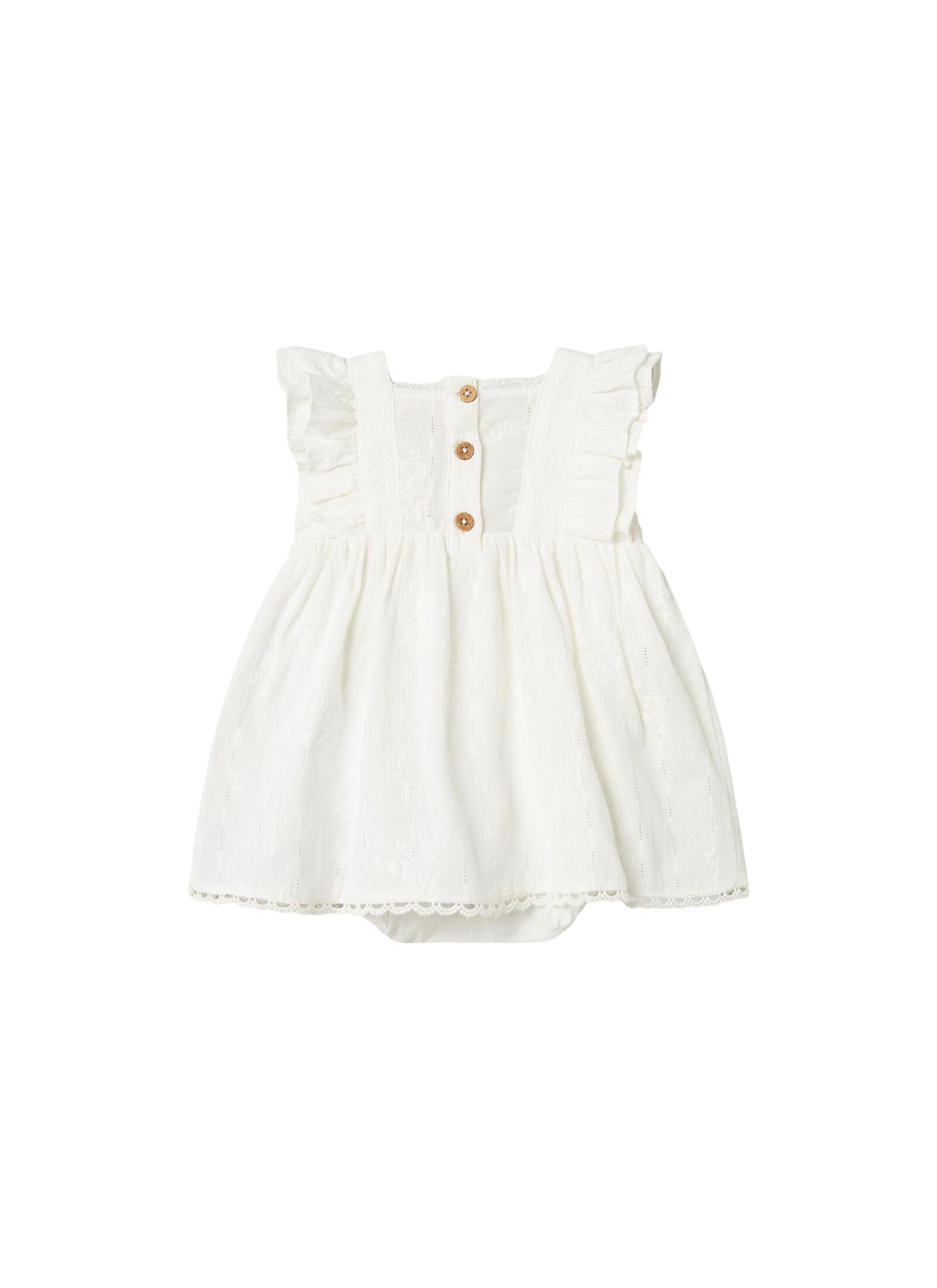 DRESS WITH RUFFLES FROM ORGANIC COTTON COCONUT MILK