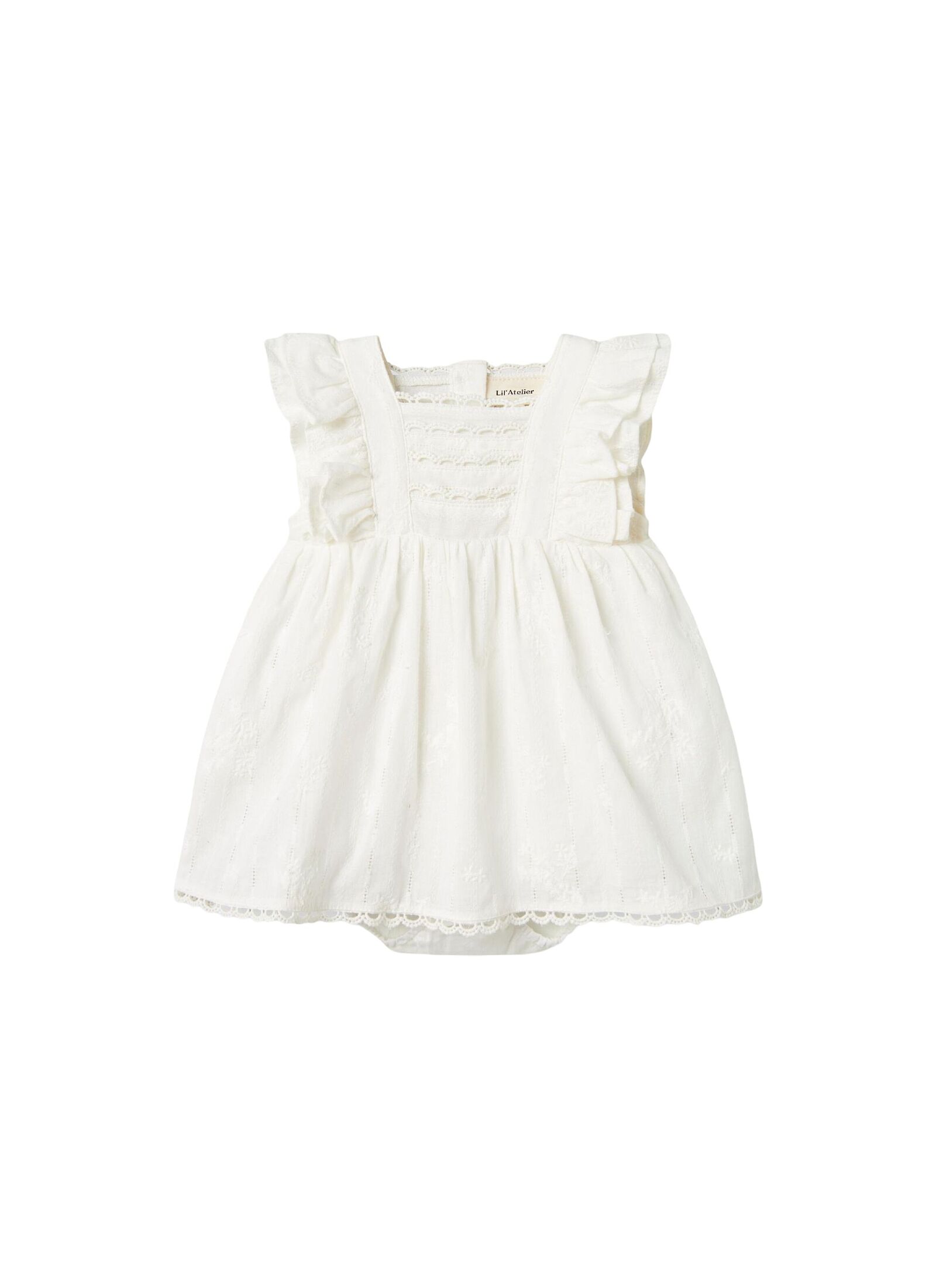 DRESS WITH RUFFLES FROM ORGANIC COTTON COCONUT MILK