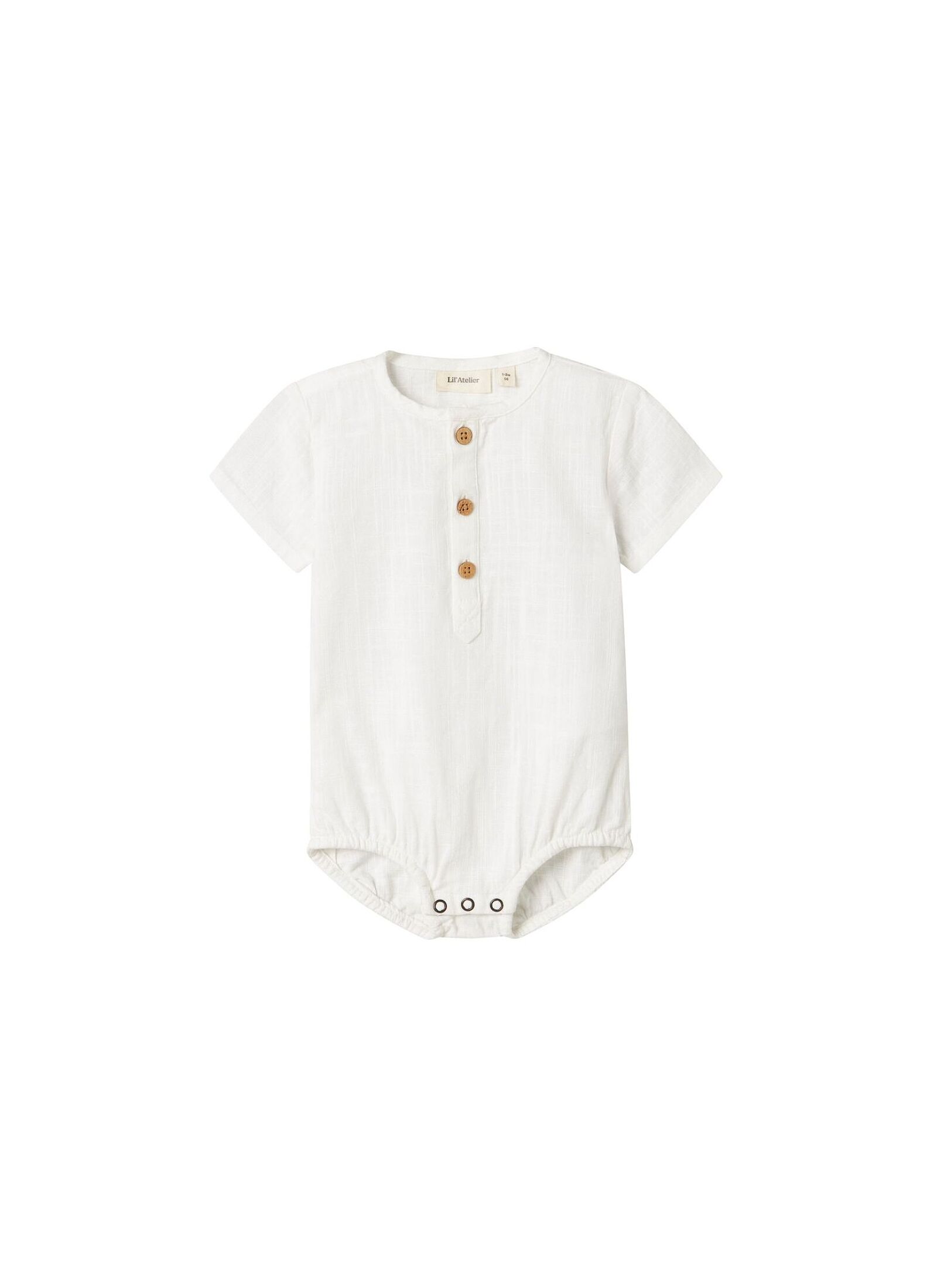 ORGANIC COTTON SHORT SLEEVE BODYSUIT COCONUT MILK