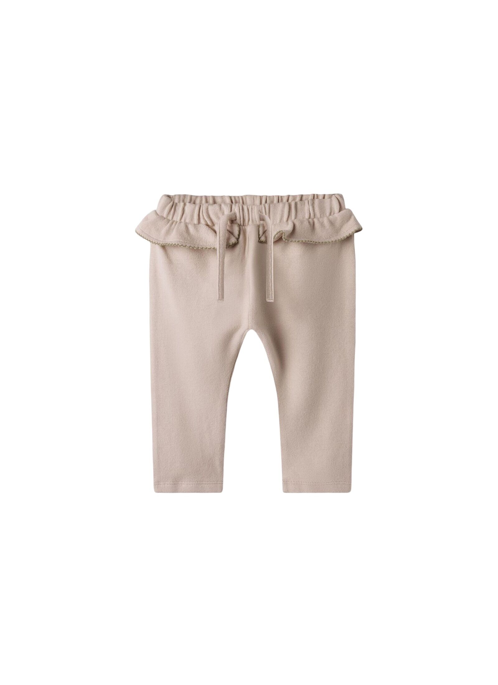 PANTS WITH WUFFLES FROM ORGANIC COTTON MISTY ROSE