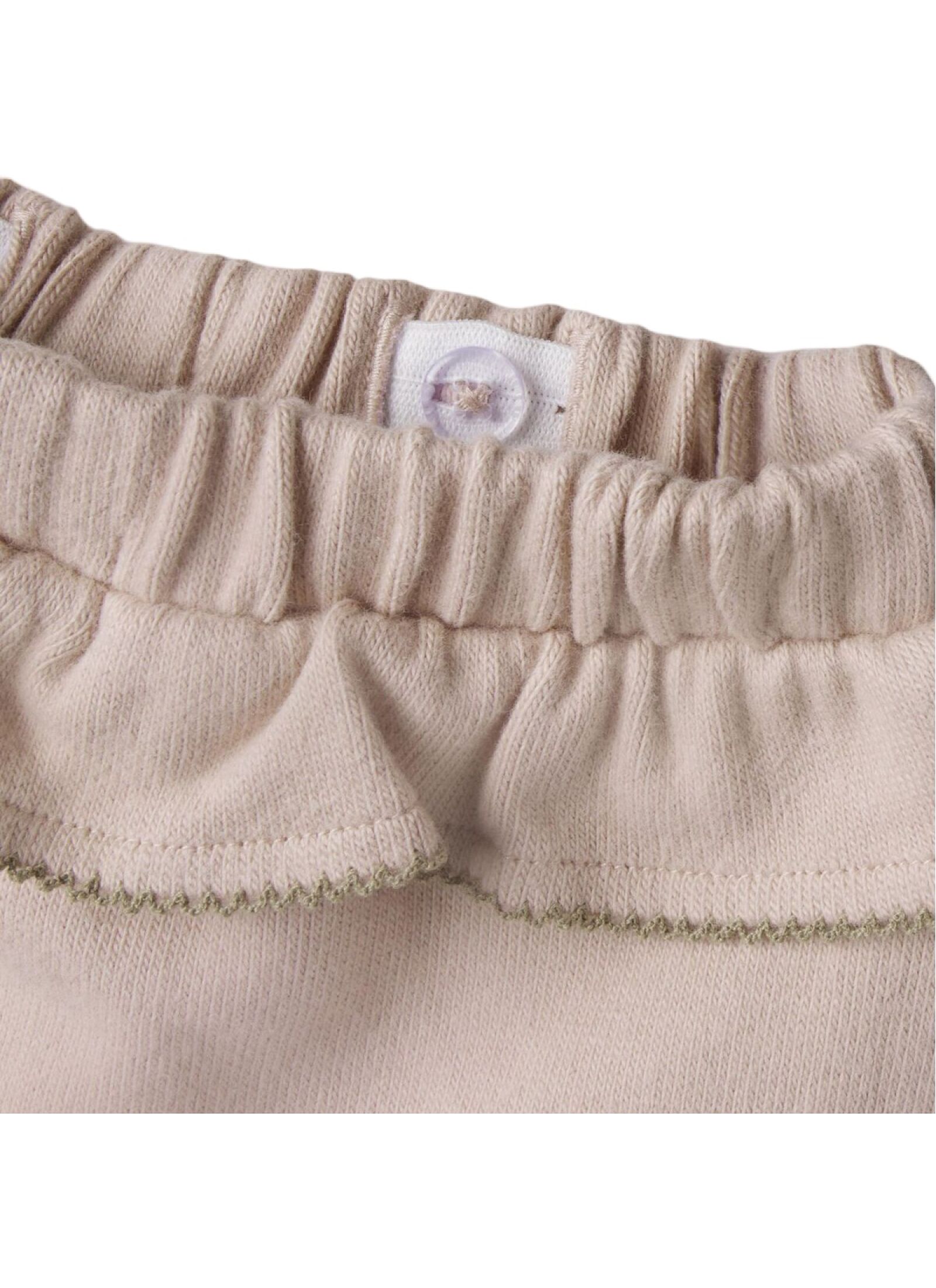 PANTS WITH WUFFLES FROM ORGANIC COTTON MISTY ROSE